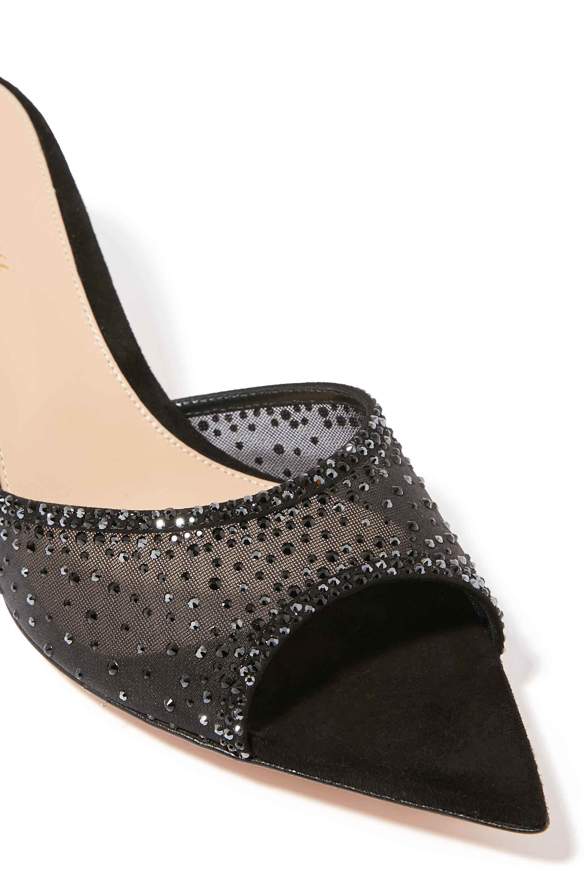 حذاء مفتوح رانيا 55 مزين أورجانزا وشمواه