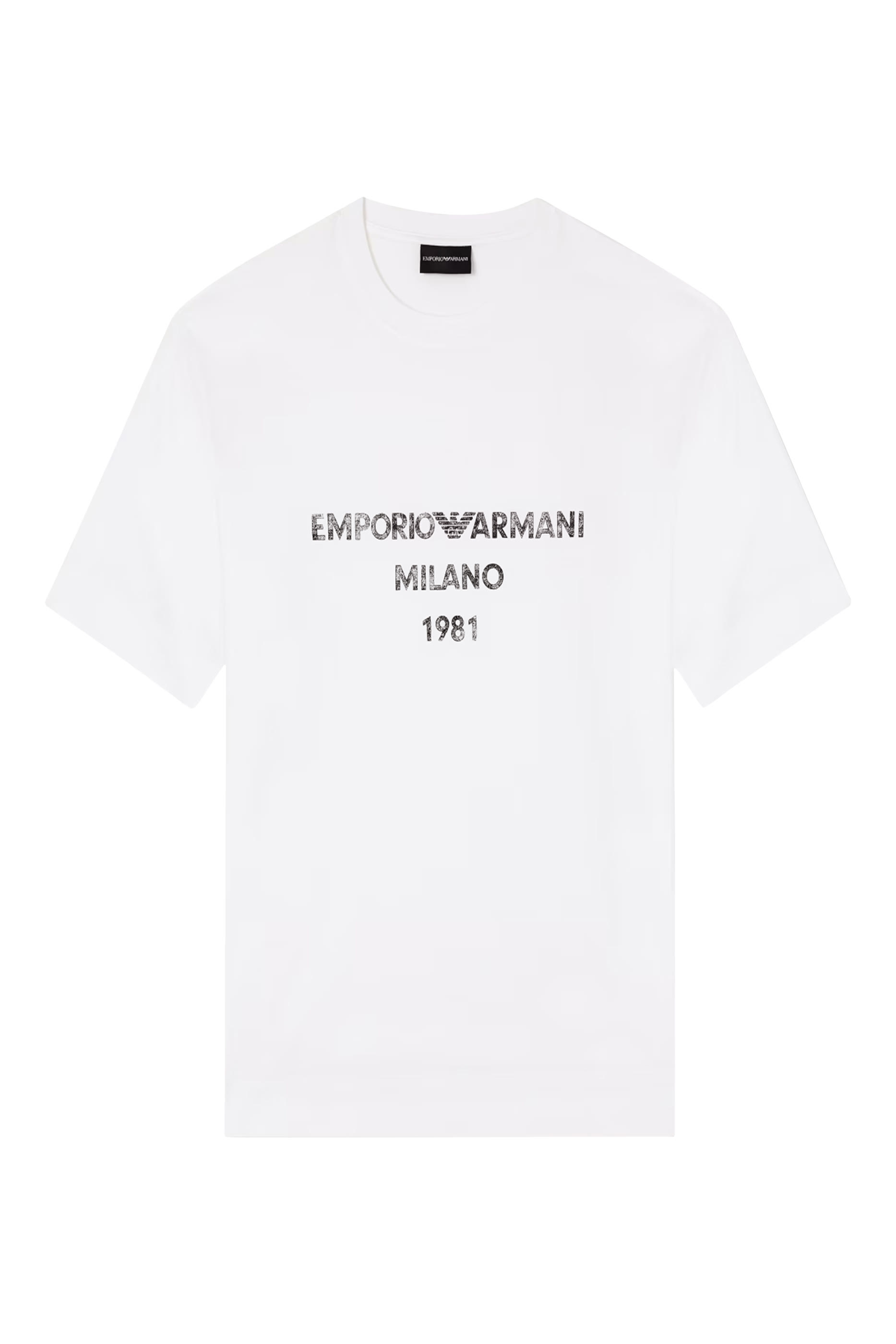 تيشيرت بنقشة شعار الماركة بتصميم فينتج