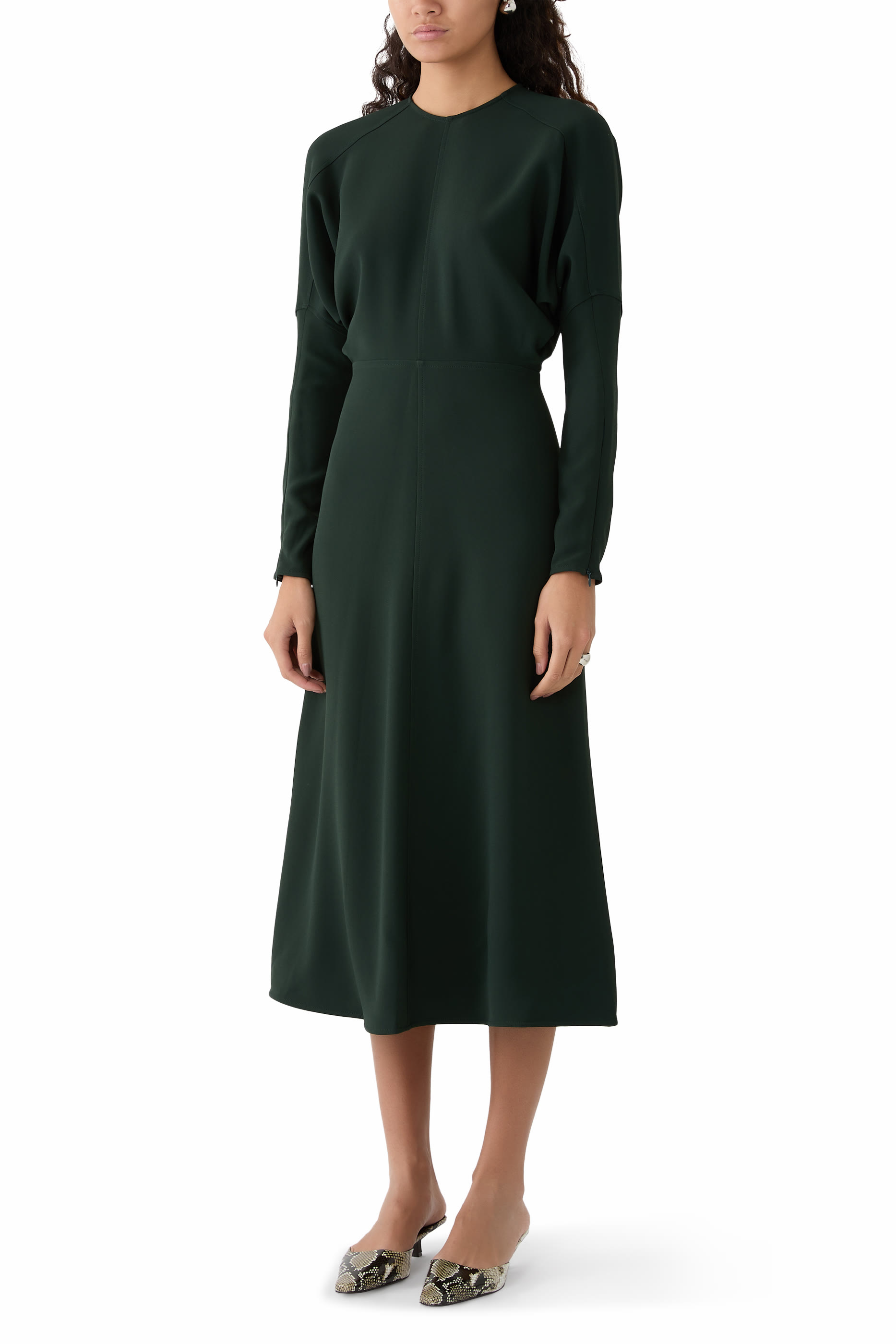 فستان دولمان متوسط الطول