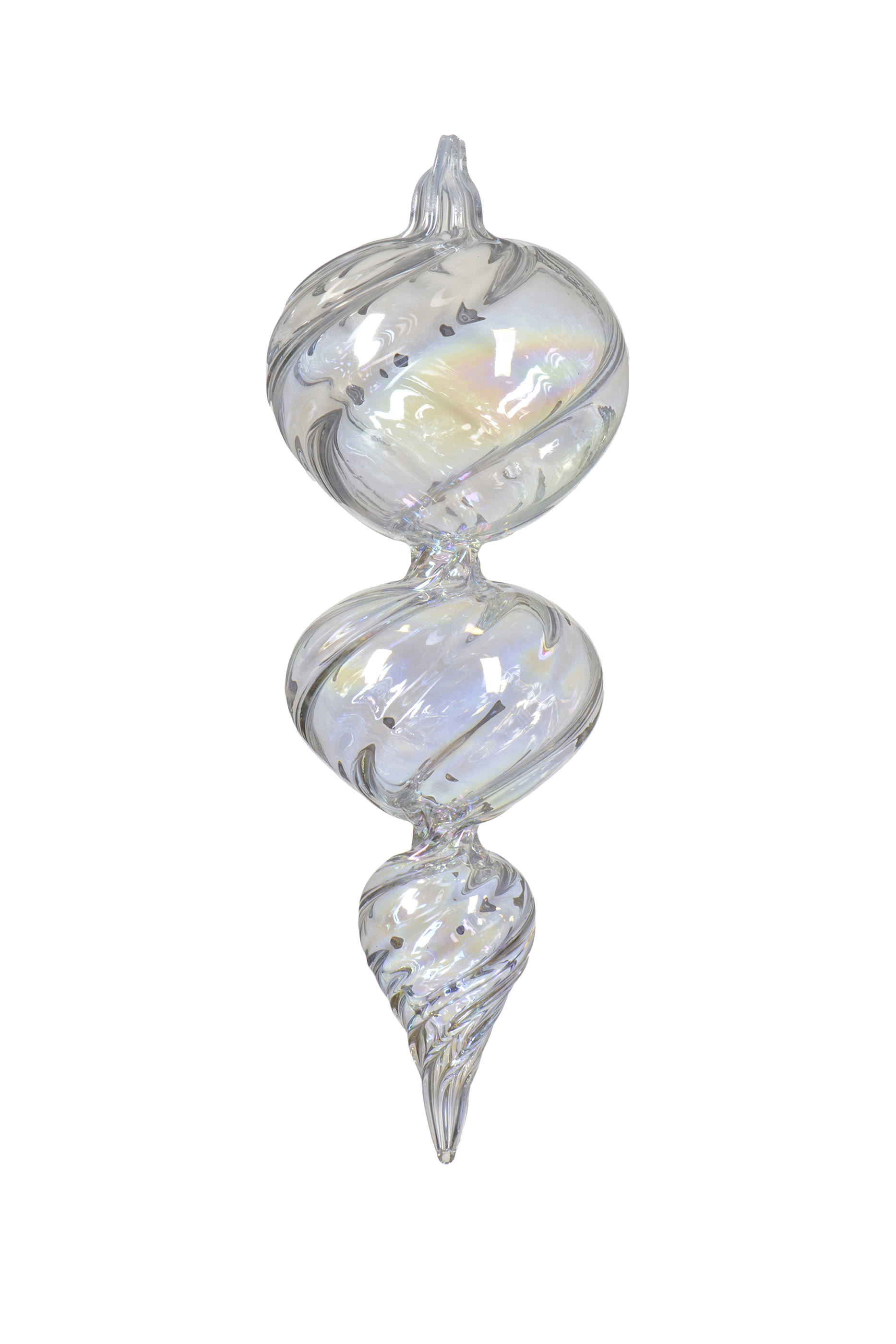 زينة زجاجية بتصميم ملتوي زجاجية 