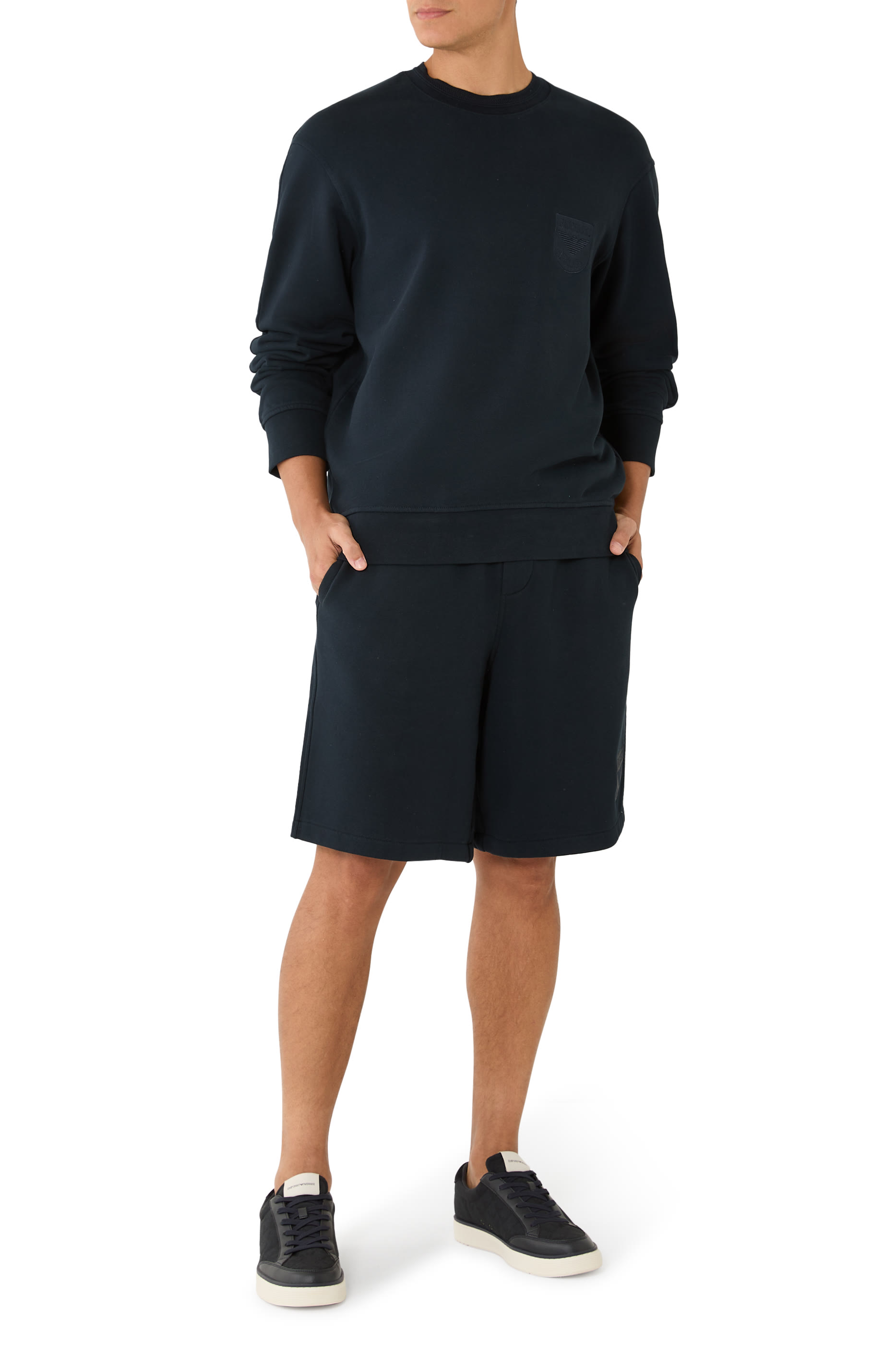 سويت شيرت بتطريز شعار الماركة جيرسيه تيري فرينتش