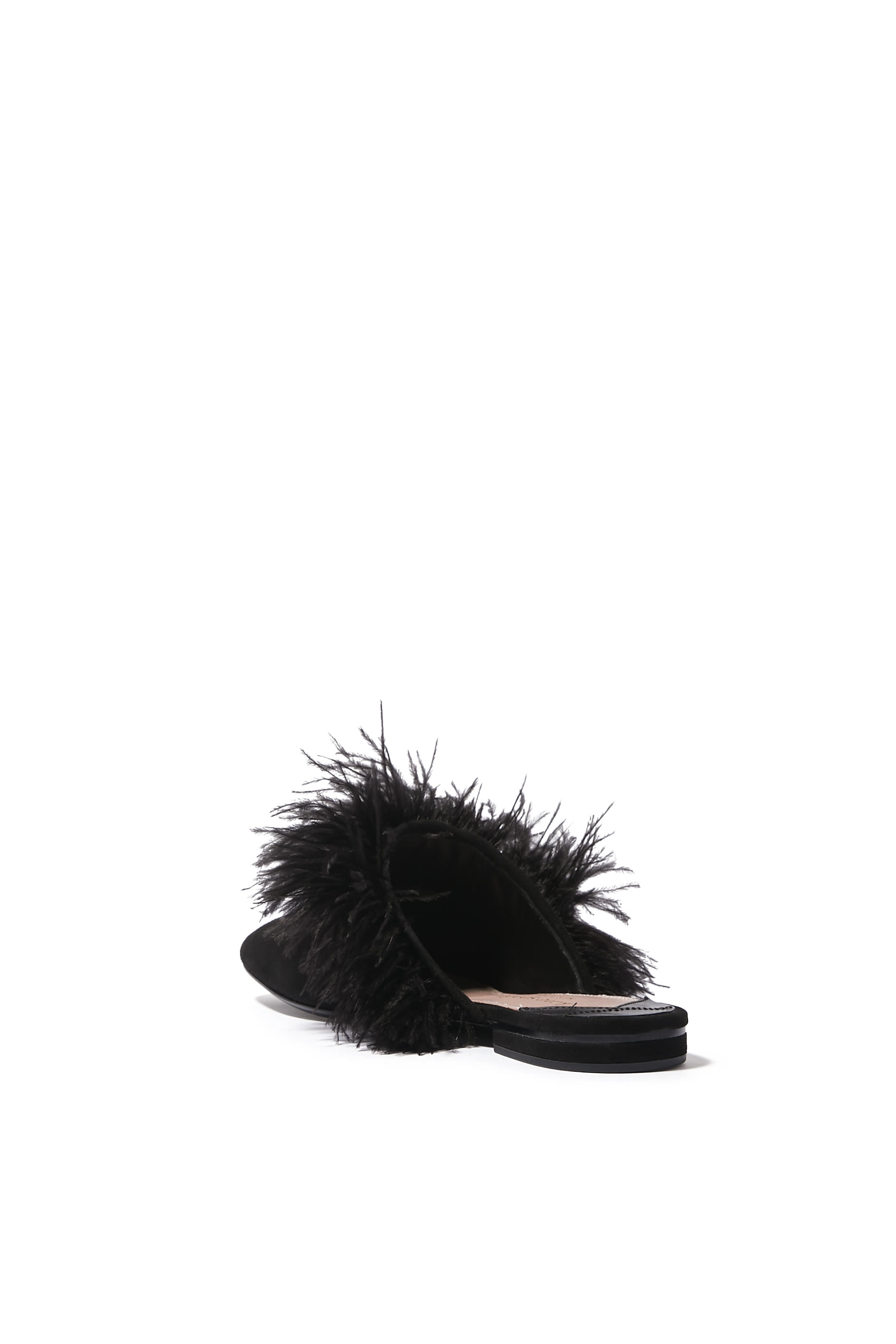 حذاء مارابو مفتوح من الخلف جلد