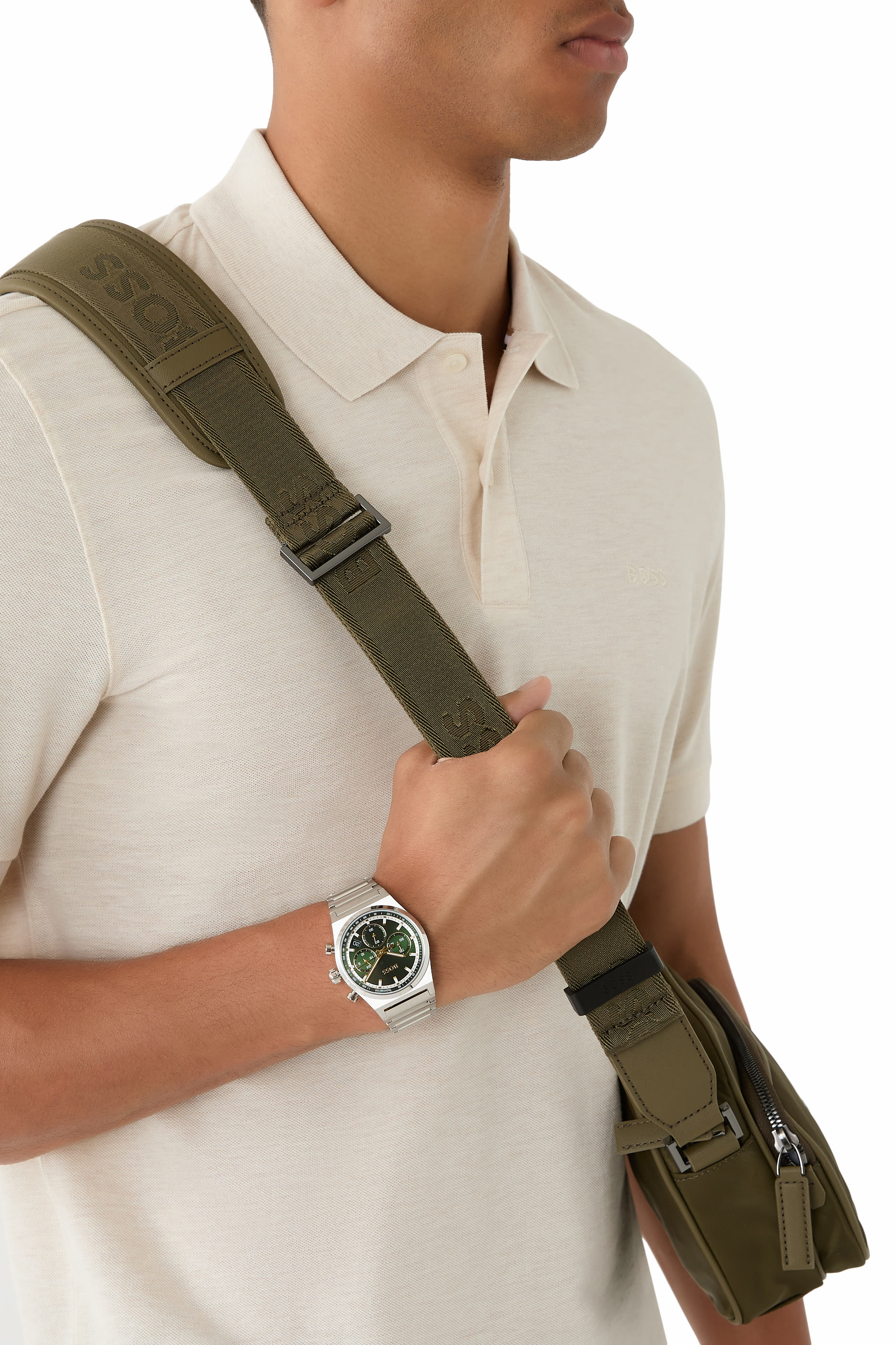 ساعة كرونوغراف كاندور كرونو بمينا أخضر