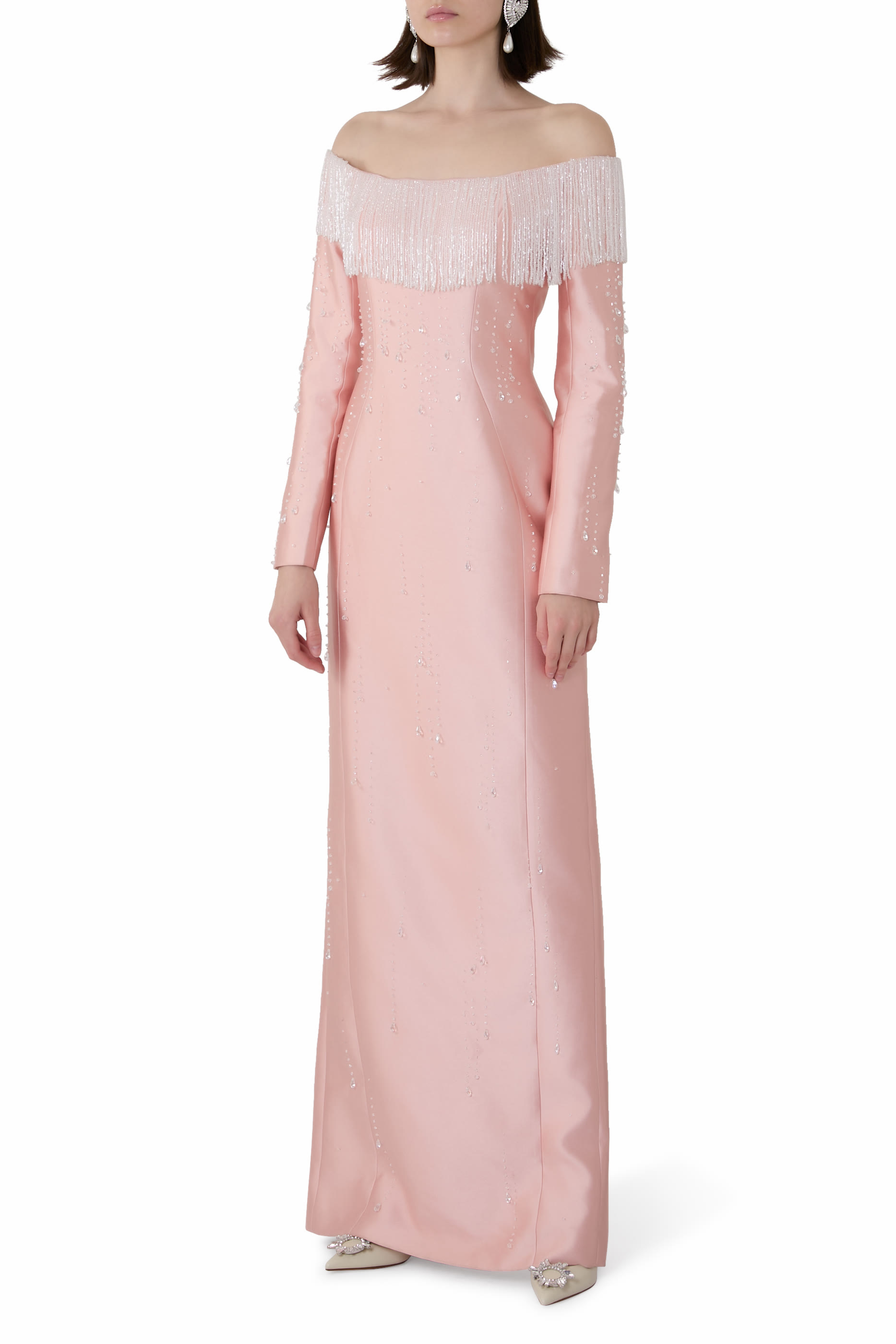 فستان سهرة تاليا رويال تافتا مطرز