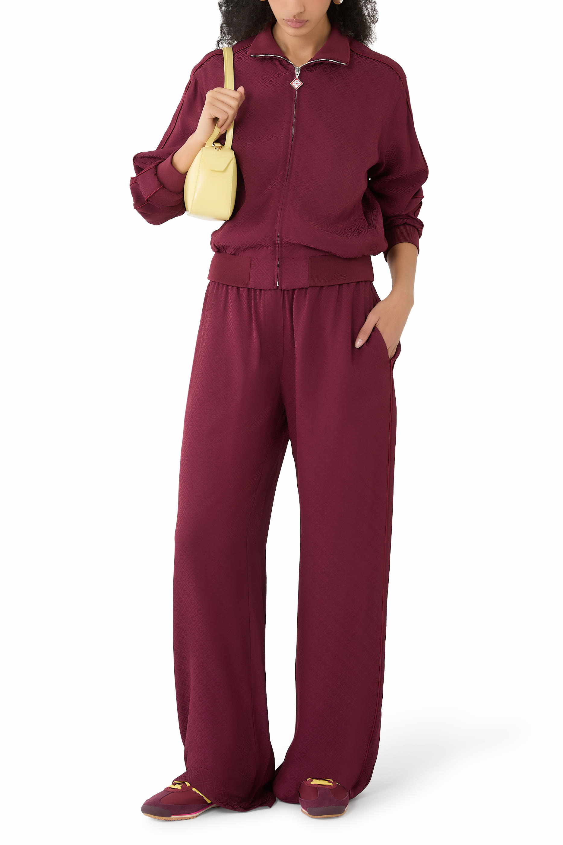 بنطال بحروف شعار الماركة حرير