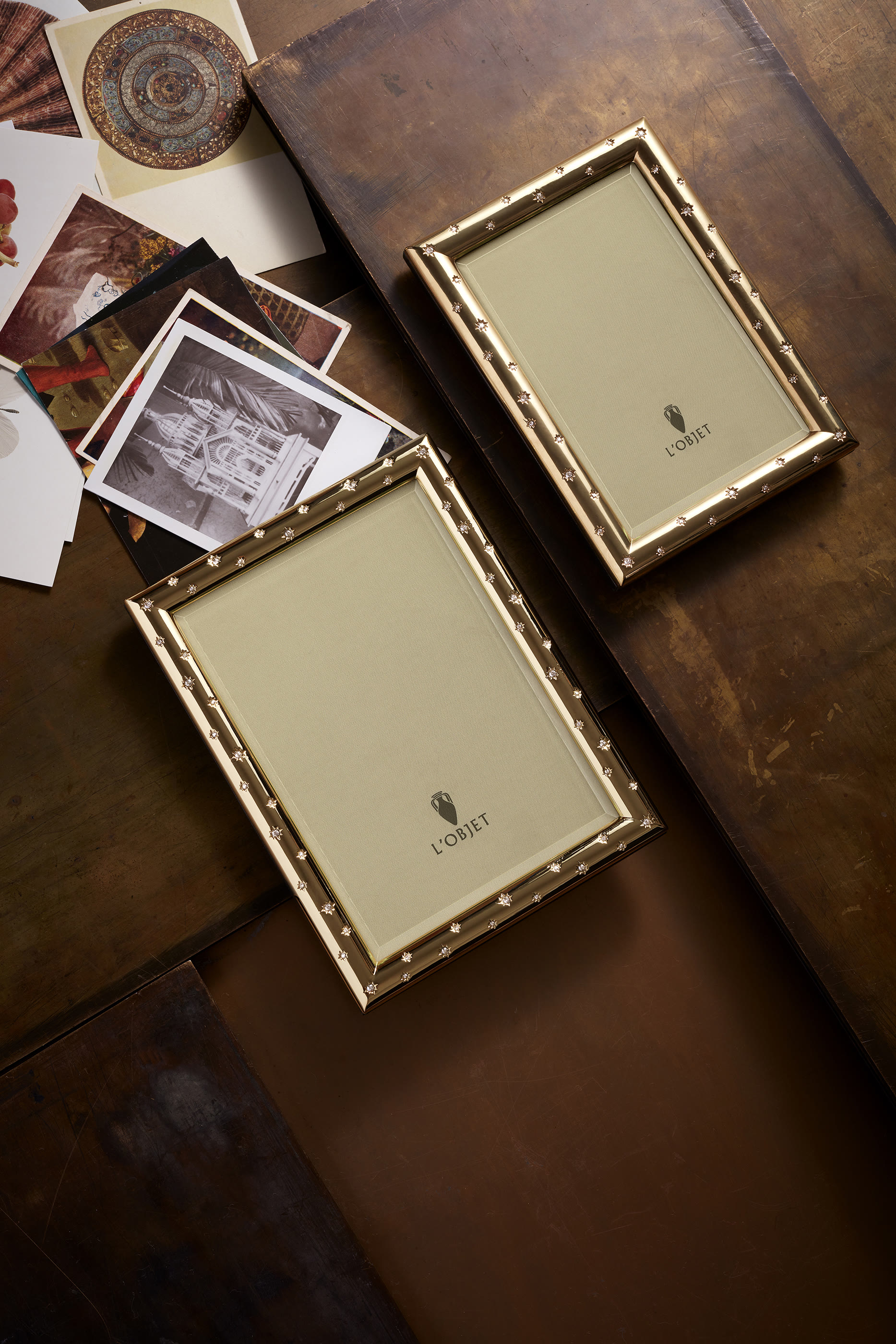 إطار صور بنقشة نجوم مرصعة بكريستال سواروفسكي مقاس 5 &times; 7 بوصة