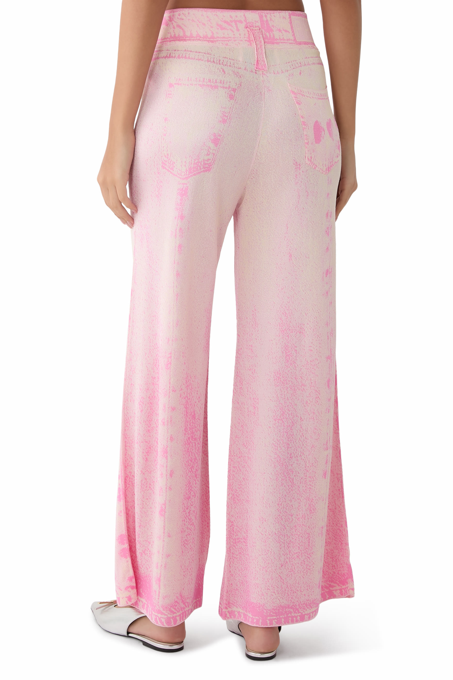 بنطال أريا بقصة ساق واسعة دنيم