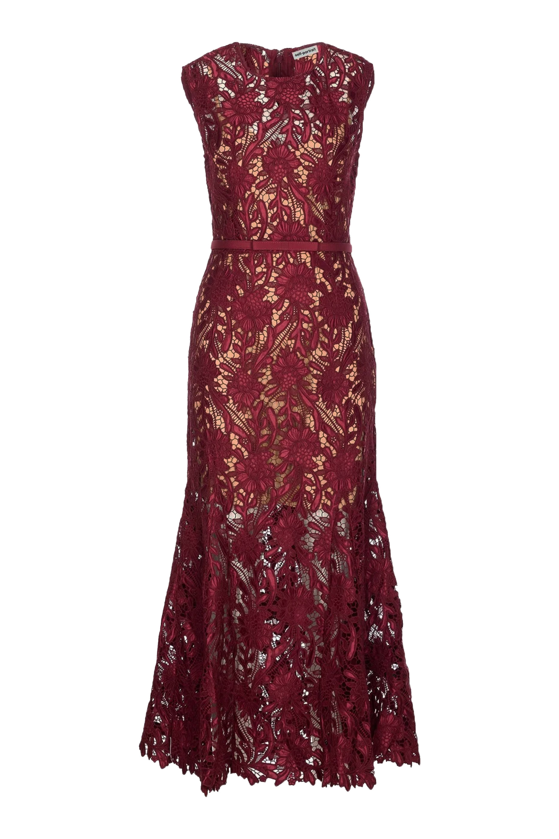 فستان متوسط الطول دانتيل جوبير