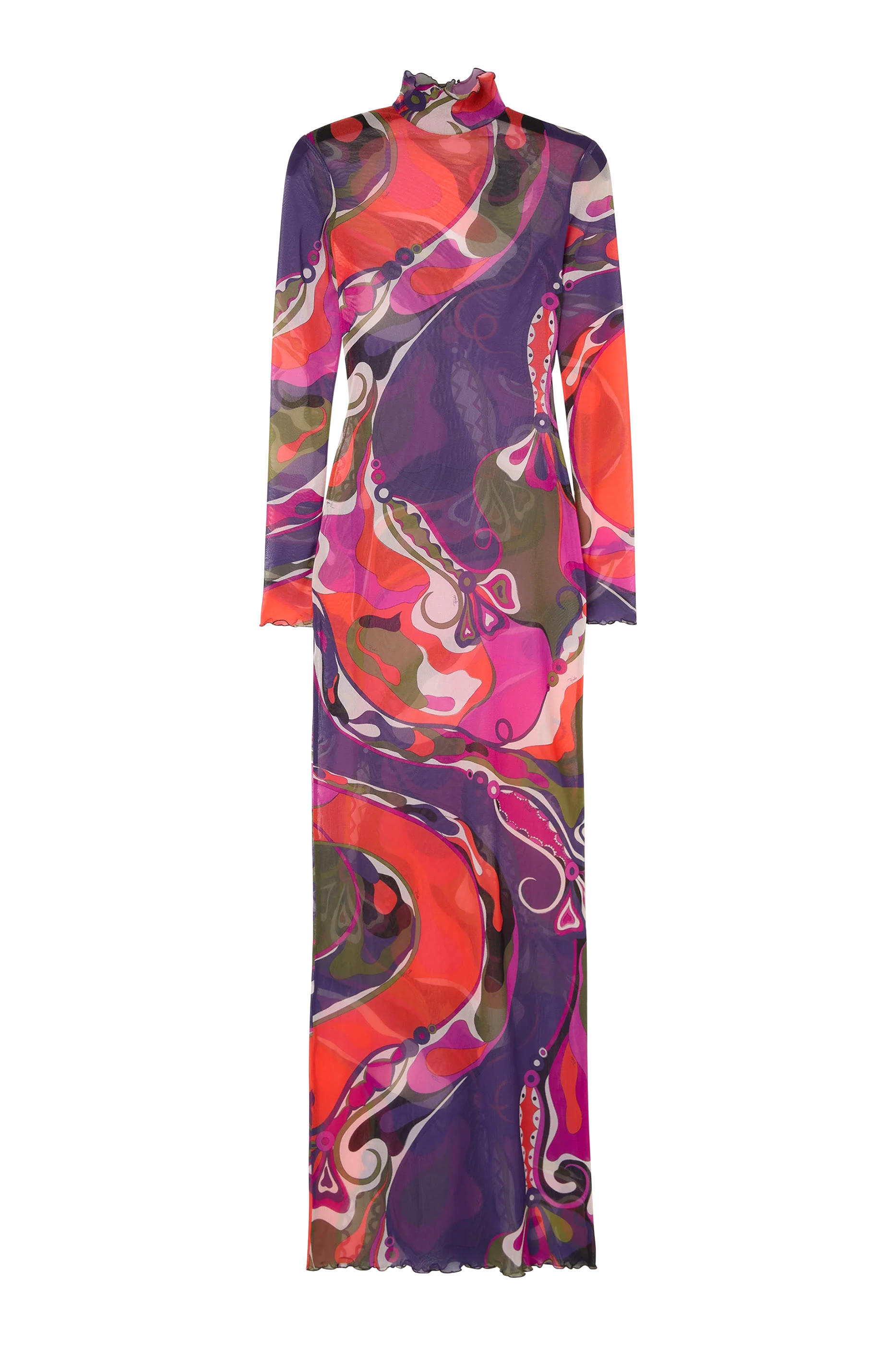 فستان تول بنقشة أوركيد