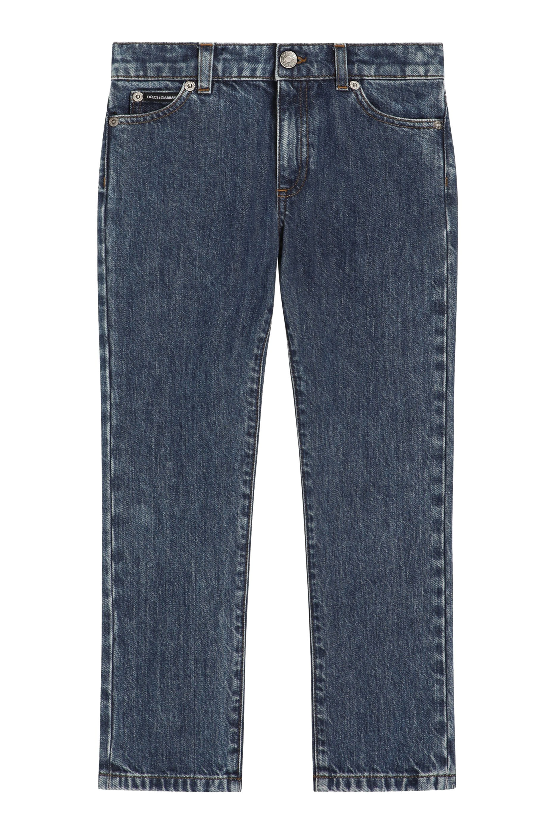 بنطال بقصة ضيقة برقعة بشعار الماركة للأطفال