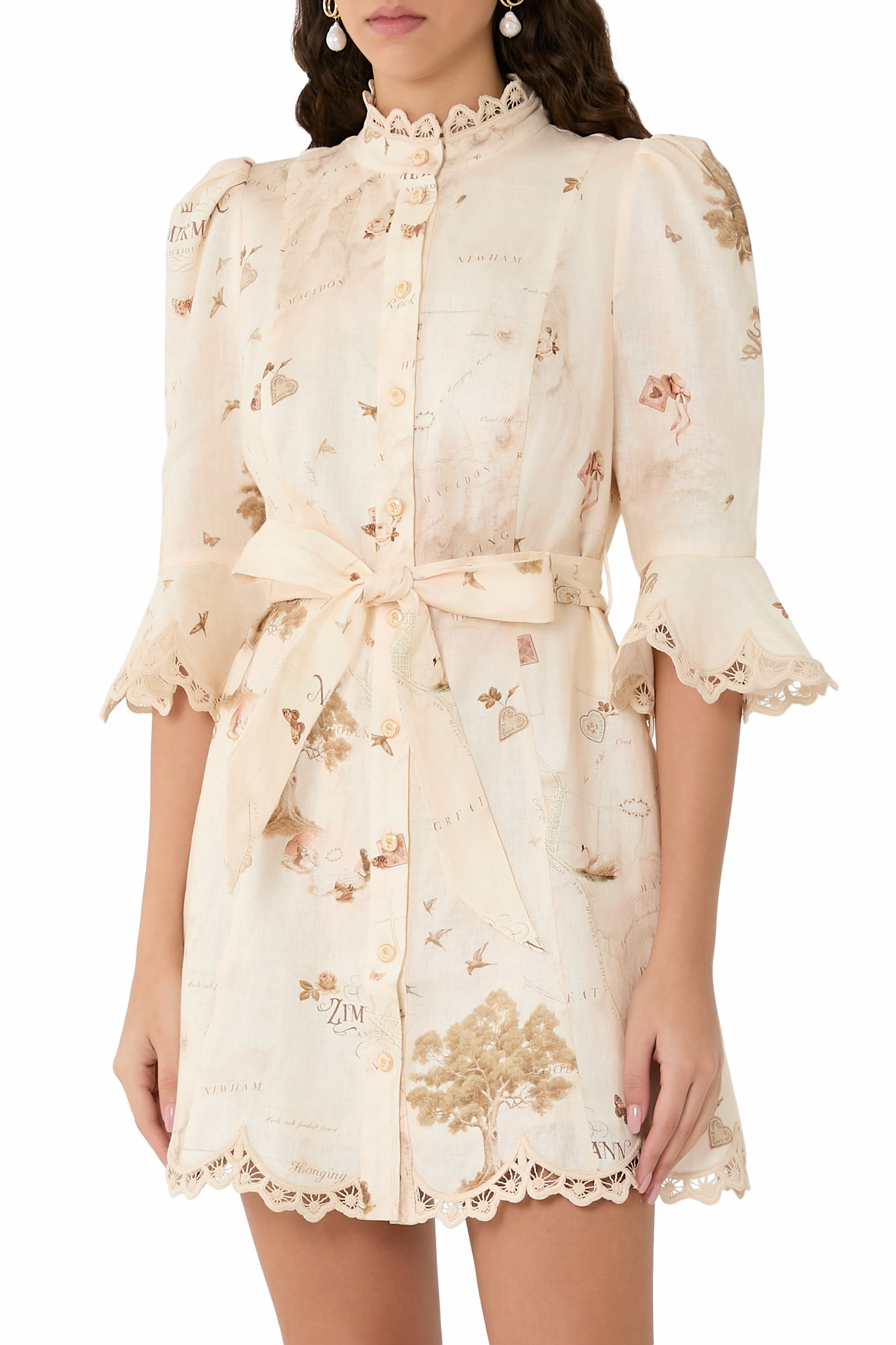 فستان قصير مزين