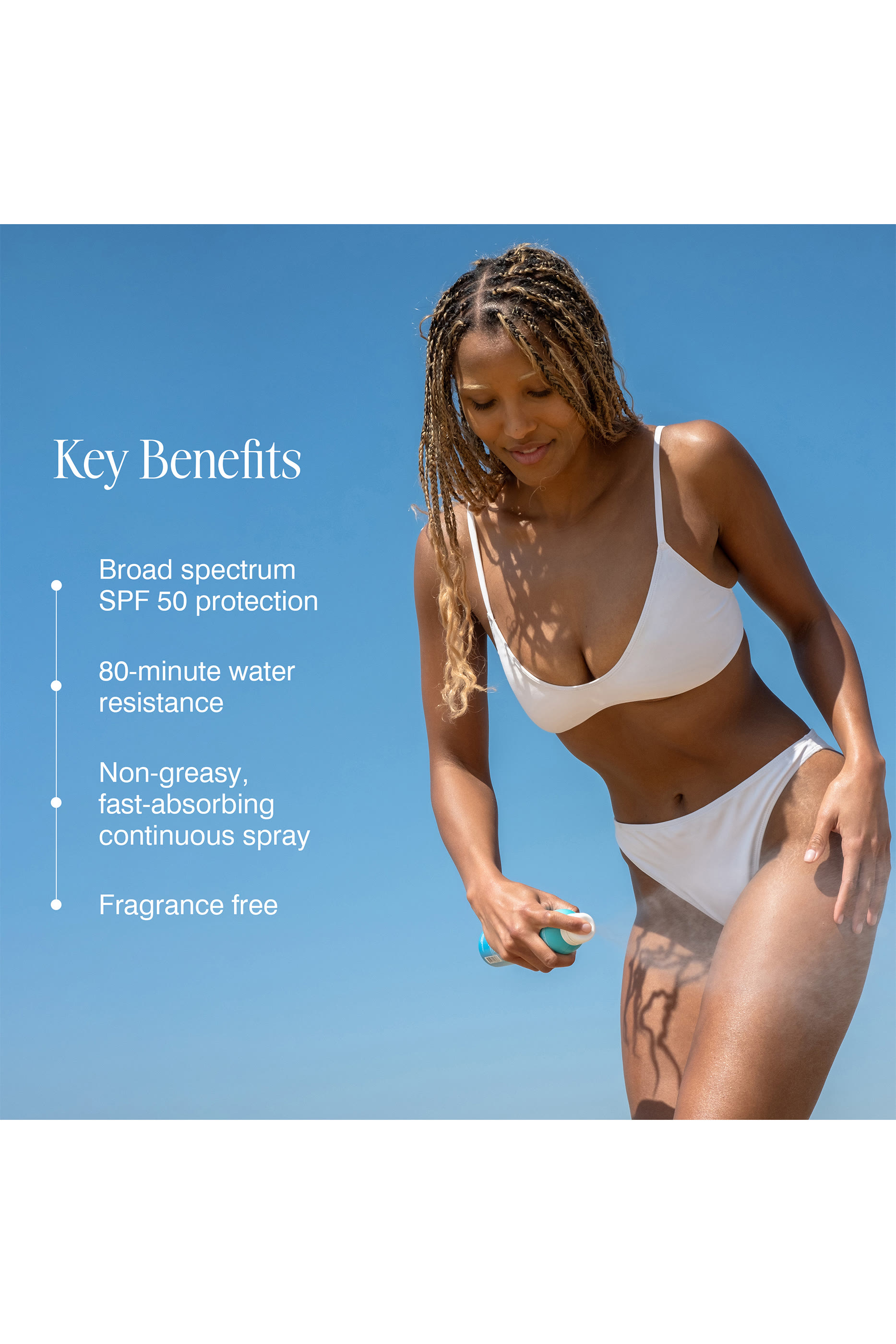 بخاخ كلاسيك عضوي لحماية الجسم من الشمس مع عامل الحماية SPF50 خالٍ من العطور