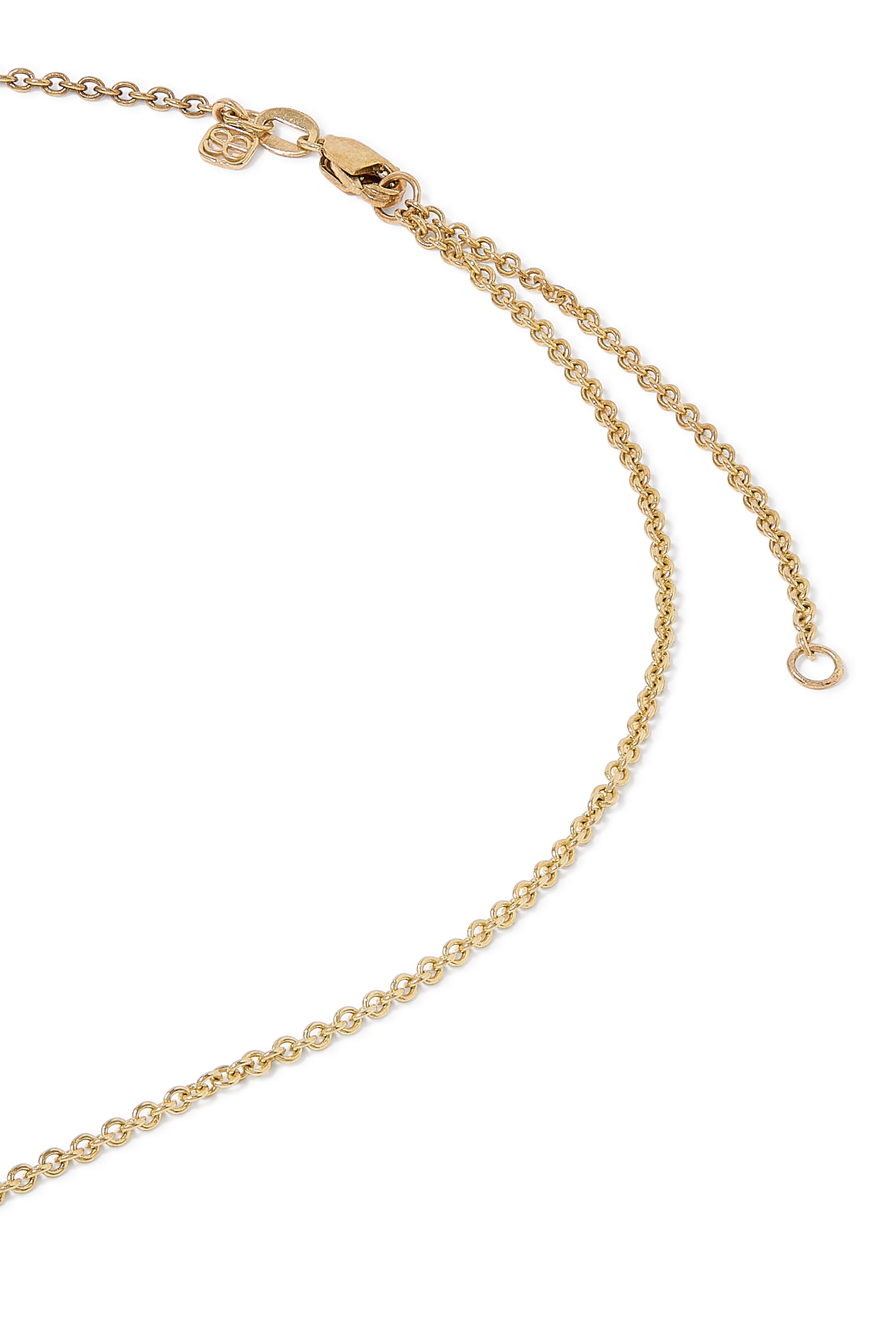 قلادة بدلاية بتصميم فراشة مطلية بمينا بنفسجي، ذهب أصفر عيار 14