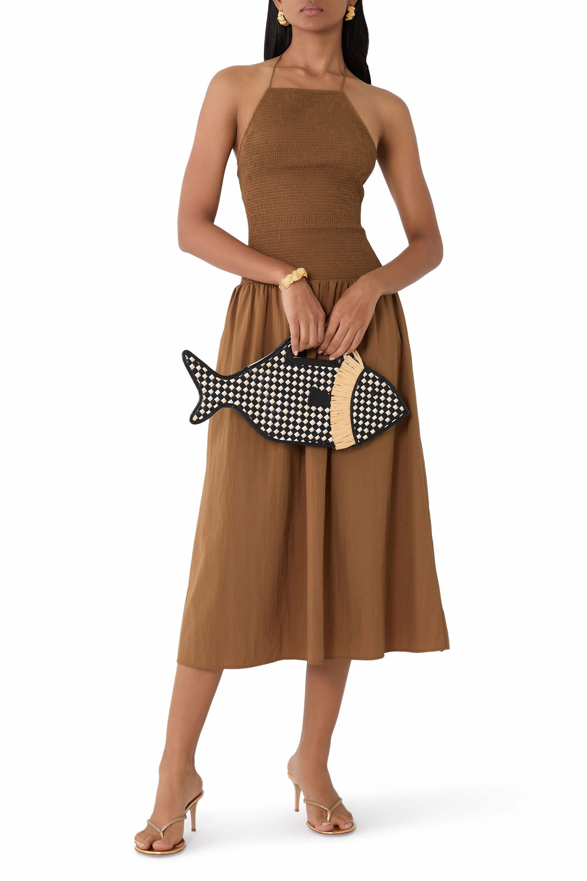 حقيبة كليو بنمط سلة على شكل سمكة