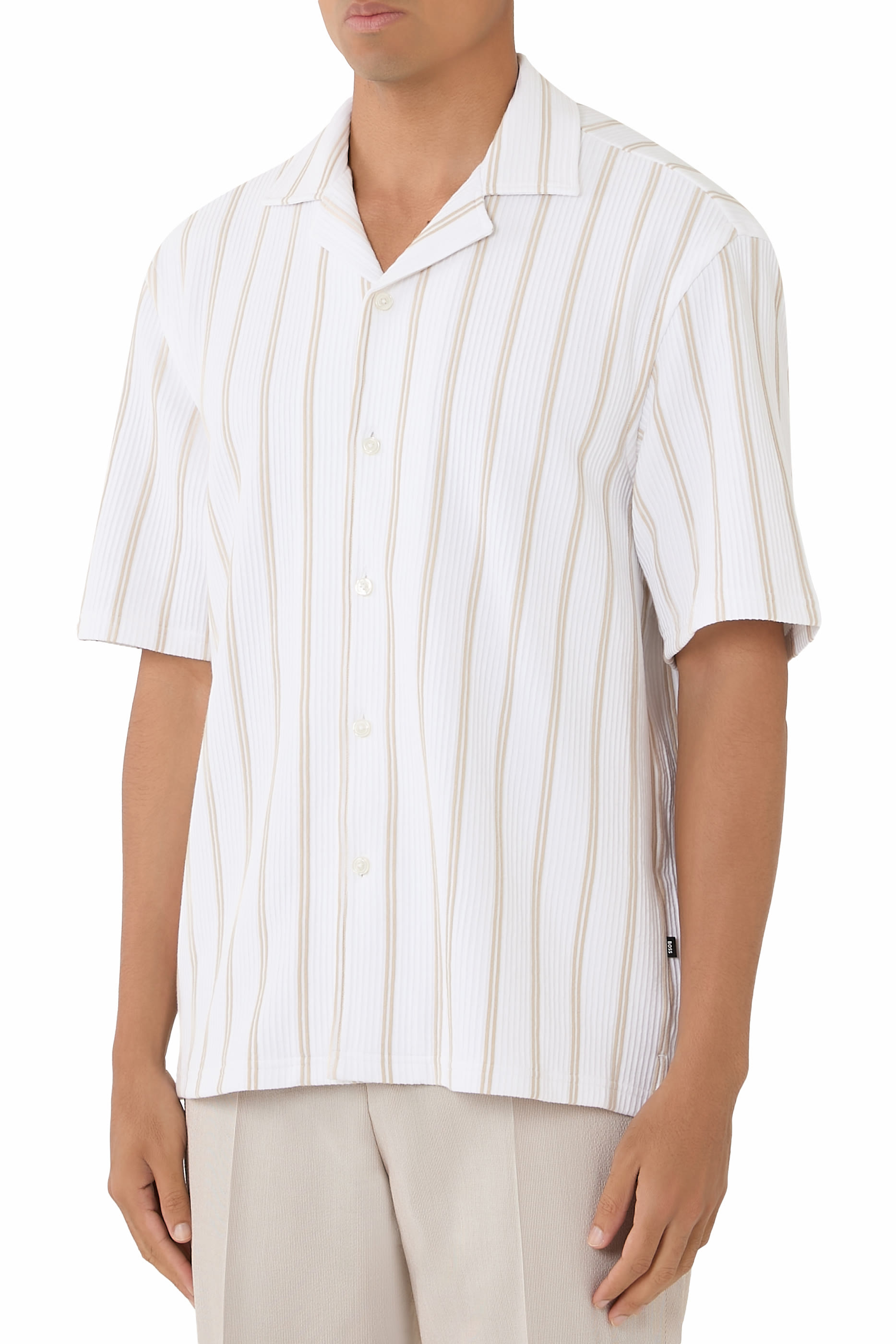 قميص كاجوال سي-لارس-بي-262 بياقة مطوية