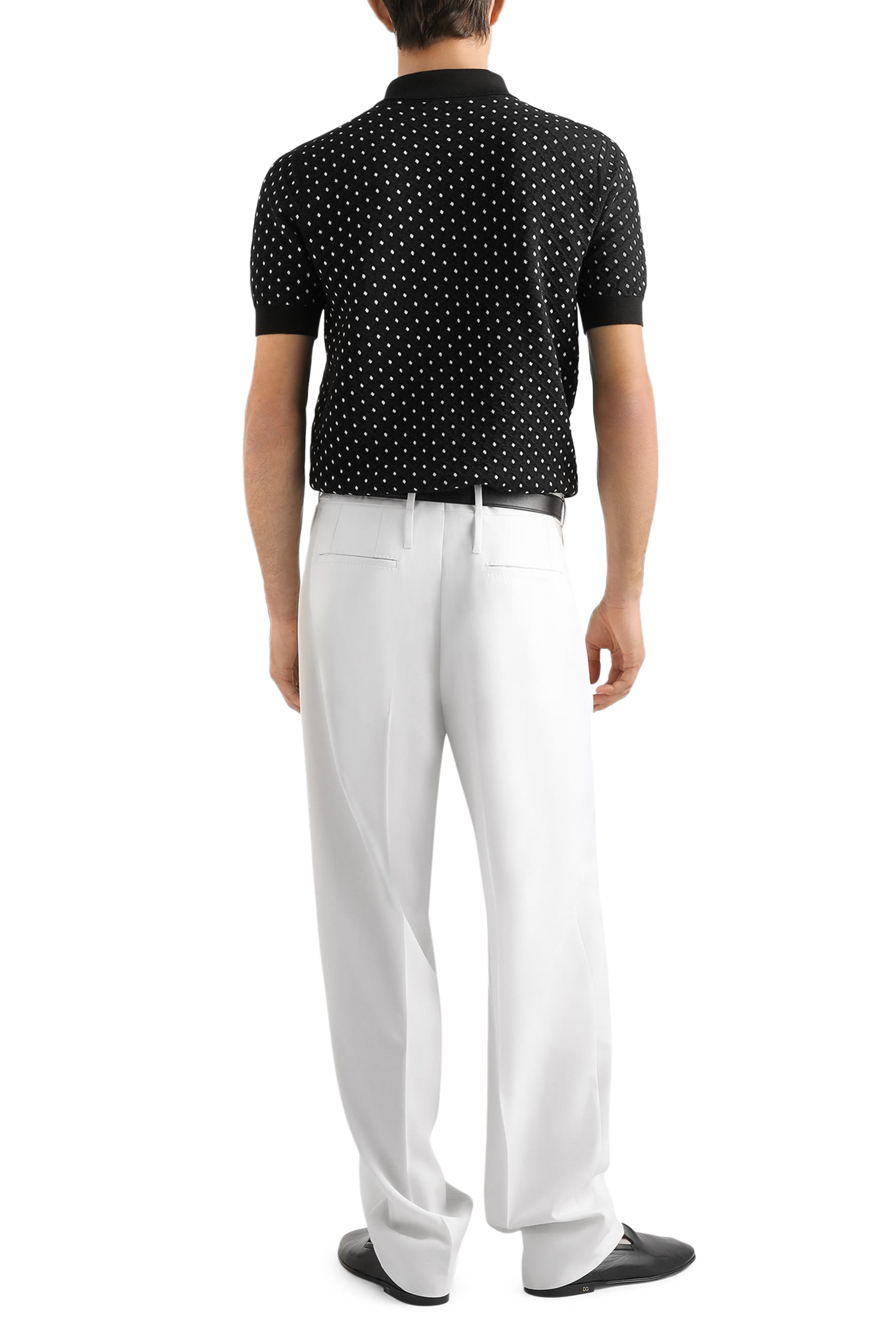 قميص بولو بتفاصيل نقاط صغيرة