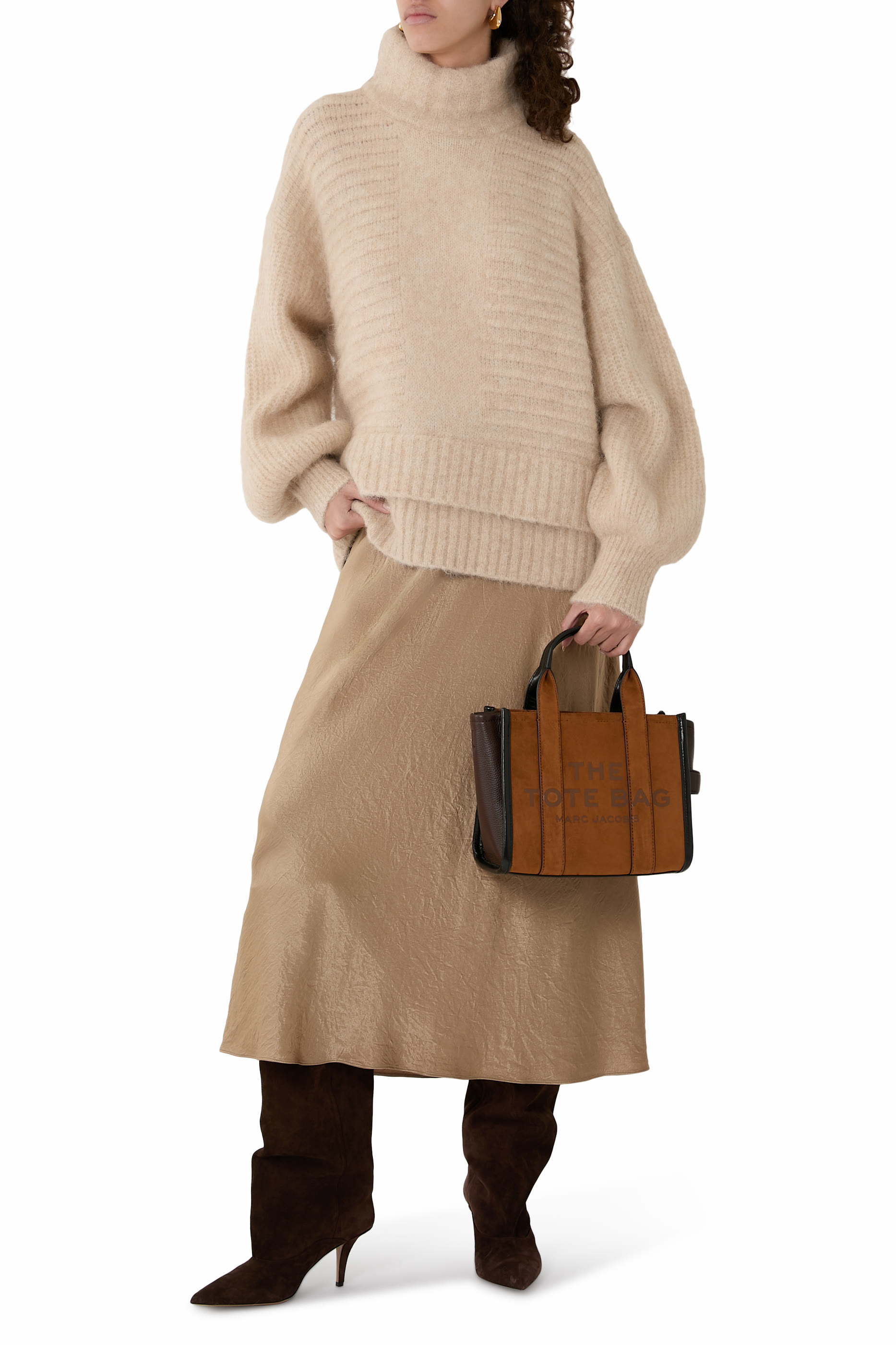 تنورة بقصة مائلة كتان عضوي