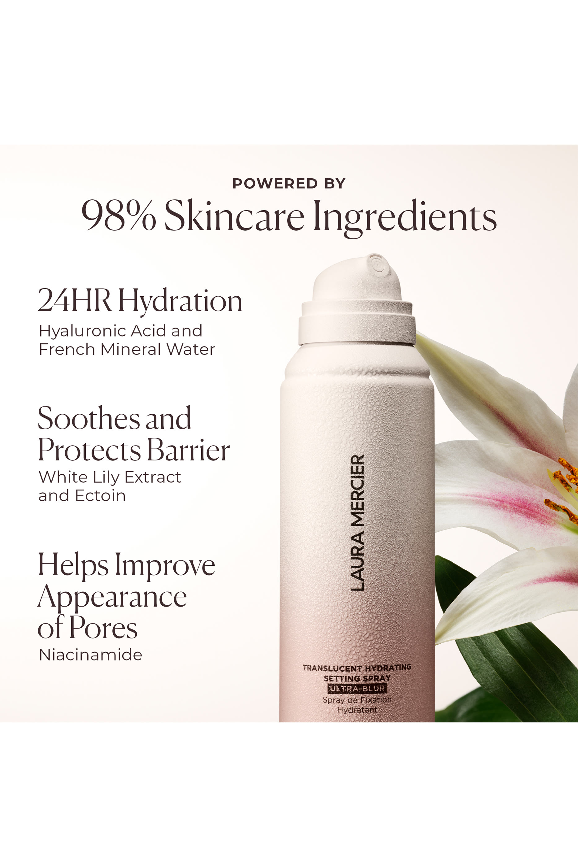 بخاخ الترا بلور مثبت مكياج مرطب شفاف 