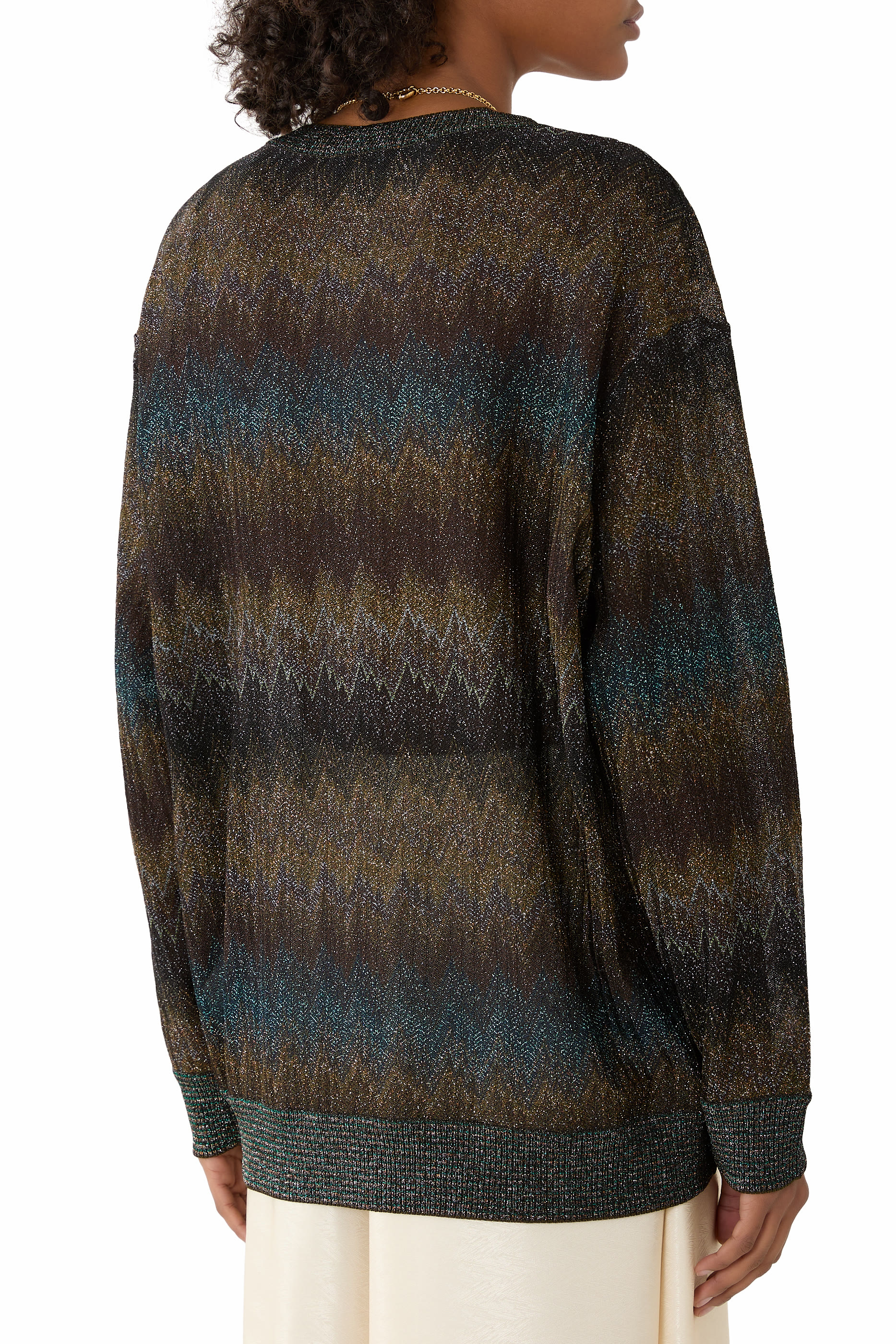 كارديجان بقصة فضفاضة بنقشة جلد الثعبان