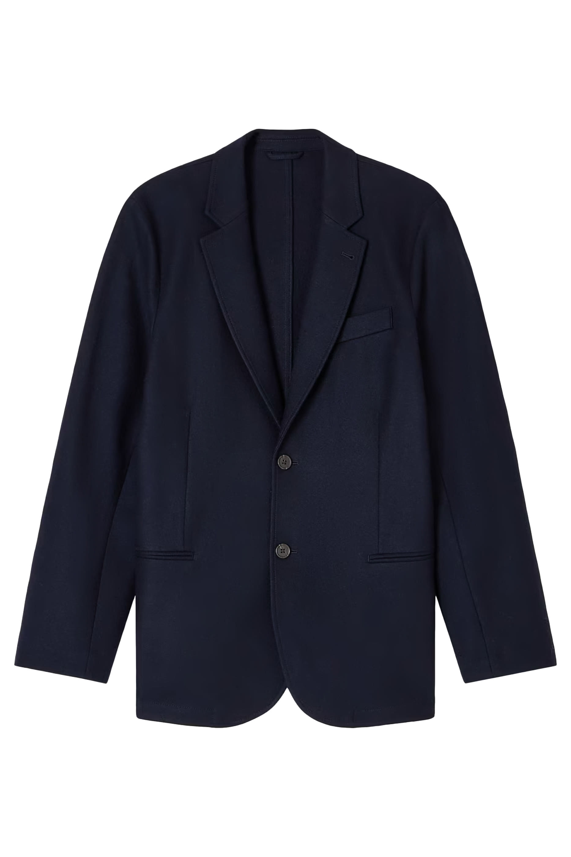 بليزر بصف أزرار صوف بكر فلانيل من التشكيلة الأساسية للسفر