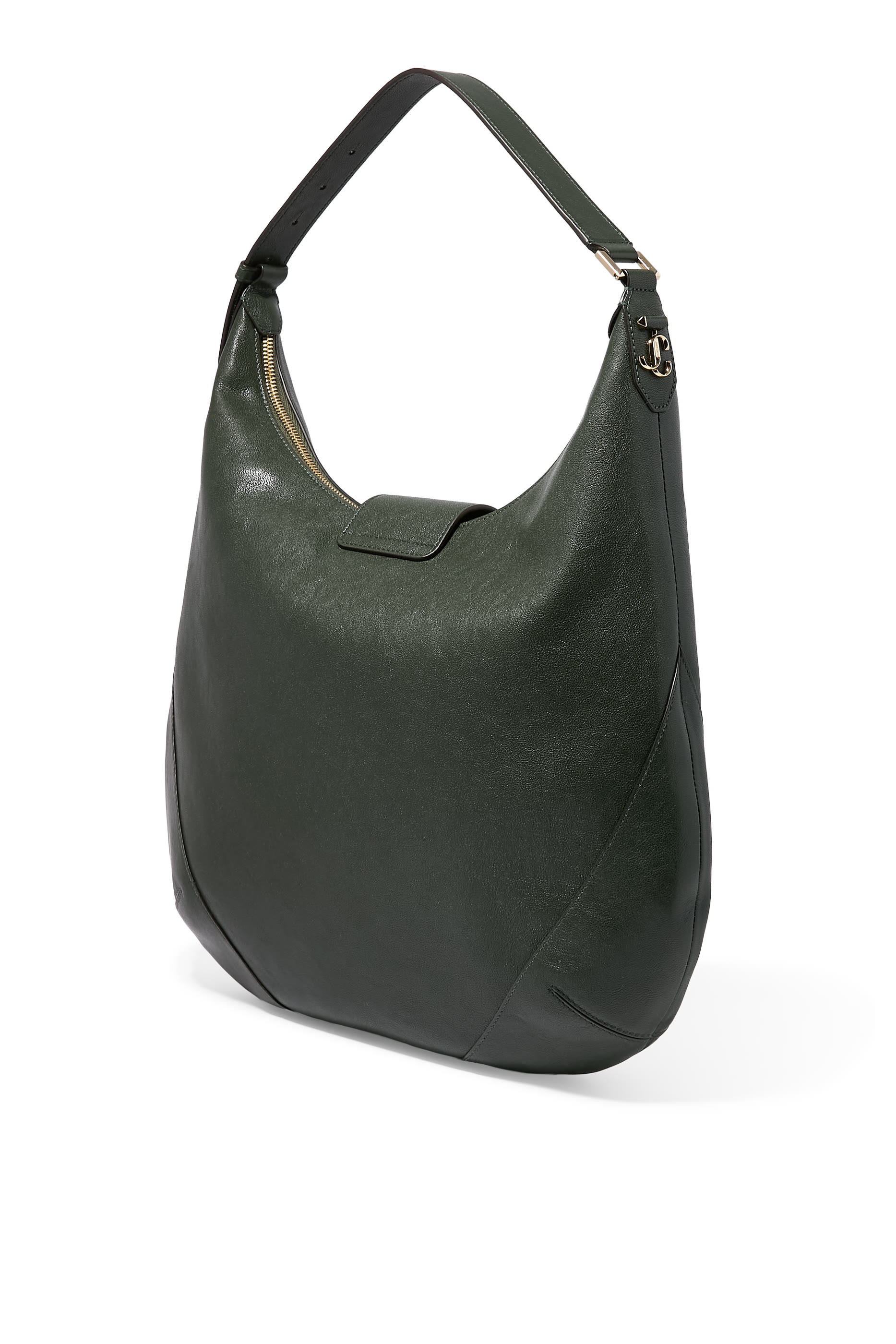 حقيبة هوبو متوسطة بحلية بتصميم قضيب