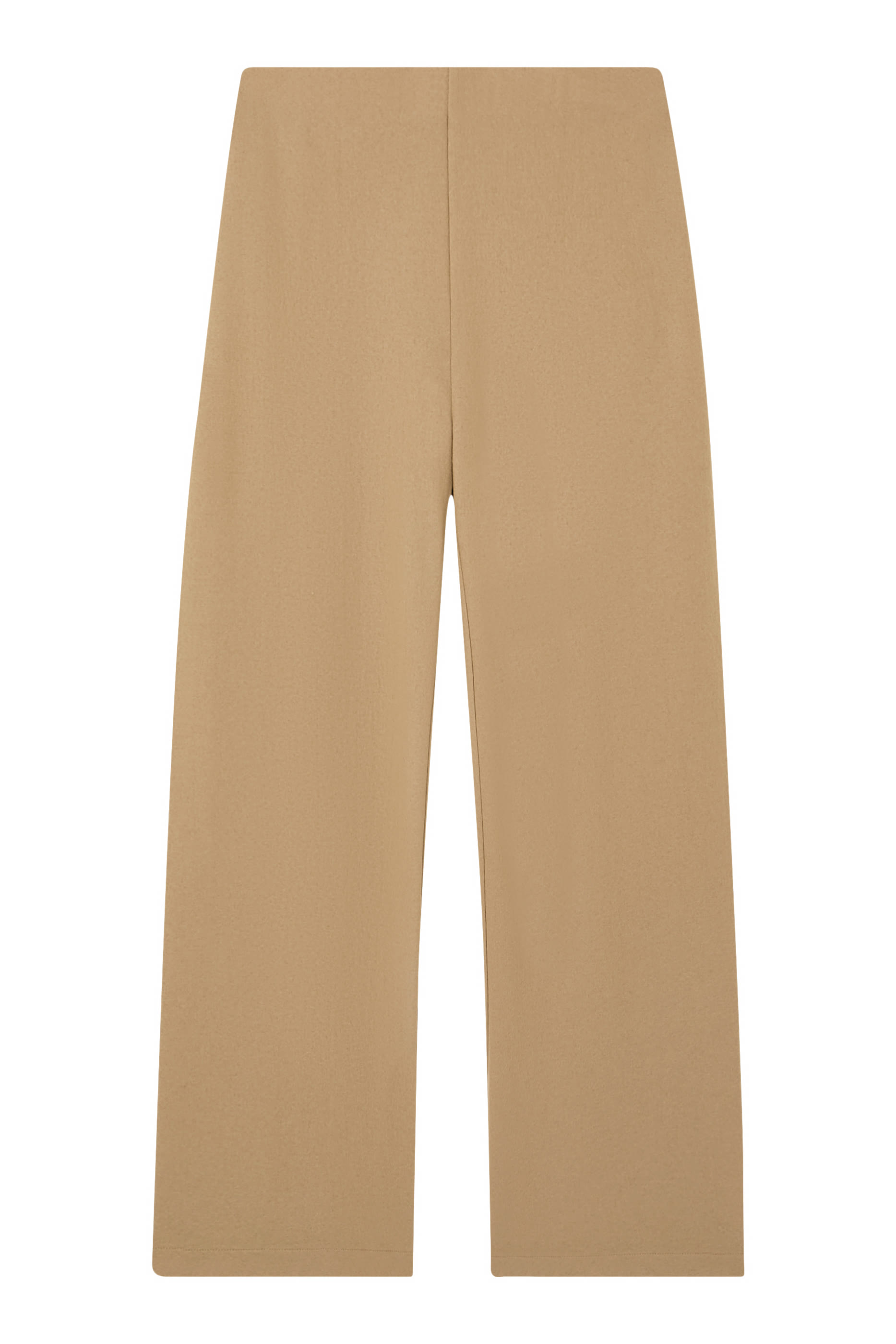 بنطال بقصة ساق واسعة صوف جيرسيه بارز الملمس