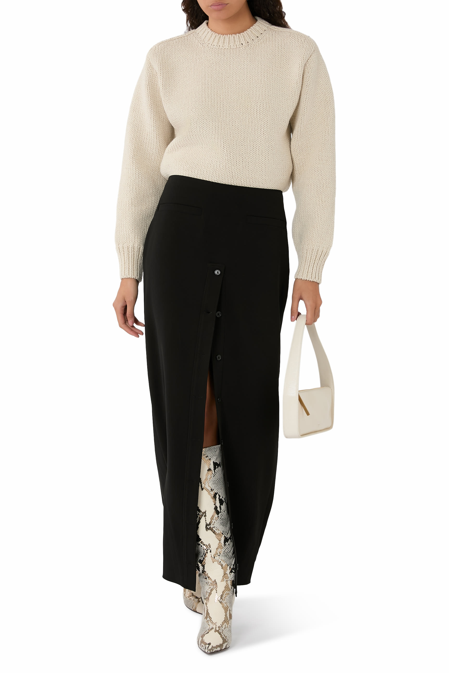 تنورة طويلة هيريتدج بأزرار