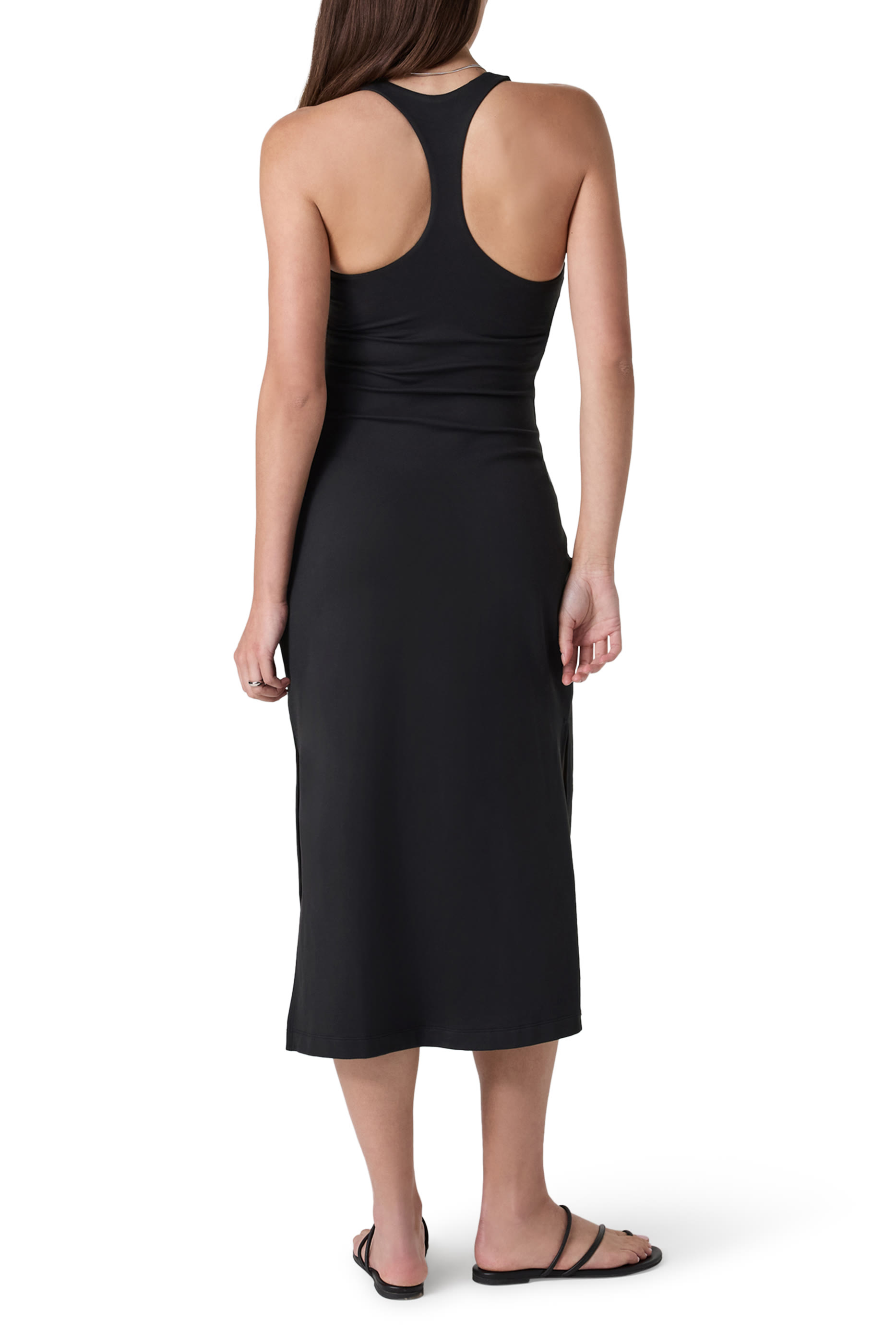 فستان هالو بظهر بأشرطة