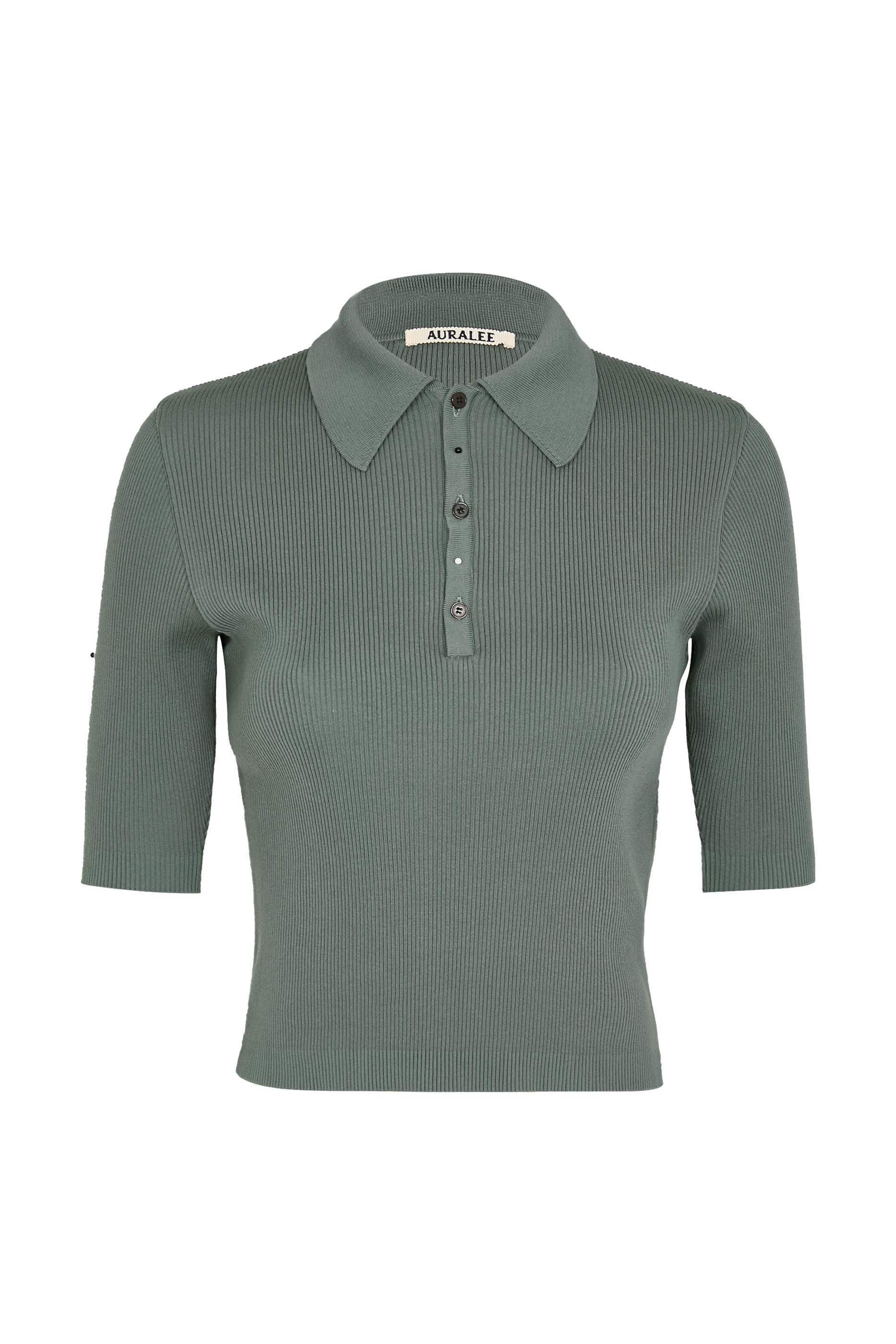 قميص بولو نسيج قطن مضلع خفيف الوزن