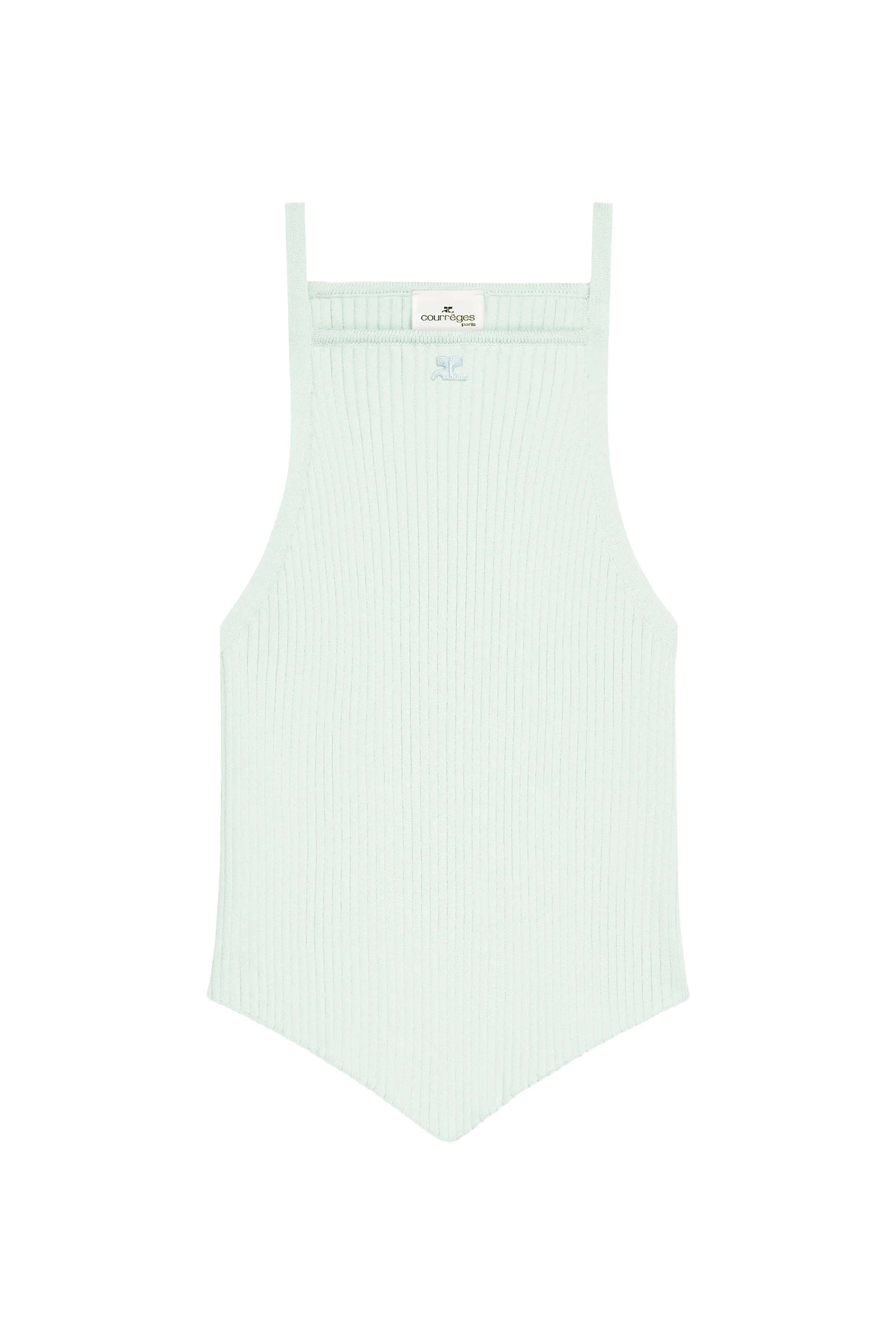 بلوزة بوينتي بلا أكمام نسيج مضلع