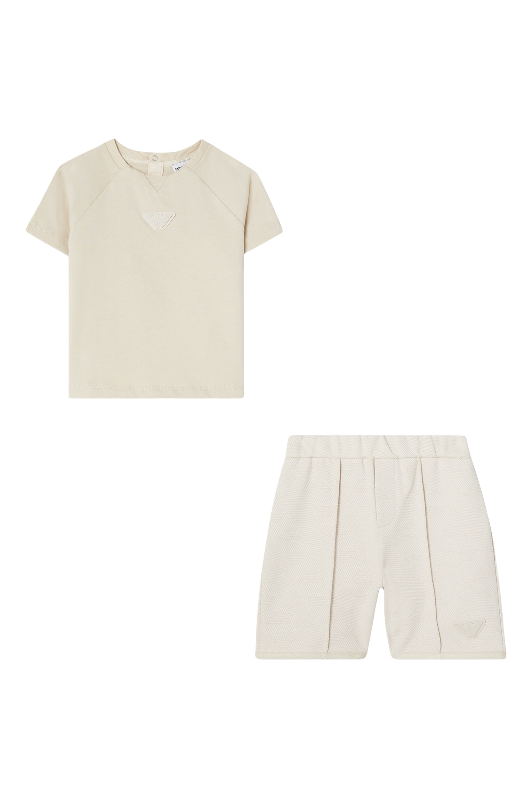 طقم تيشيرت وشورت بشعار النسر صغير للأطفال