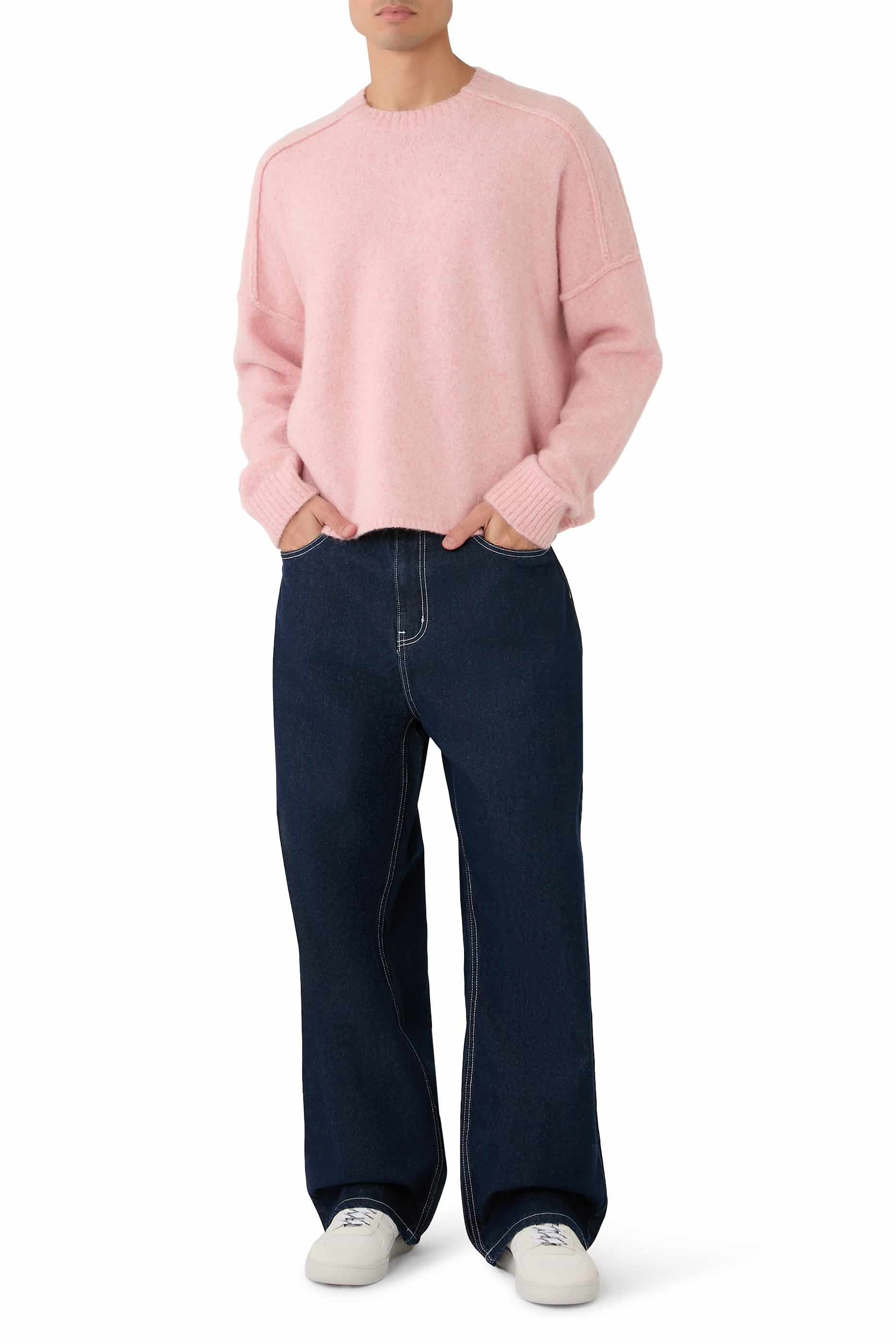 سترة بياقة ضيقة وحياكة بارزة الملمس