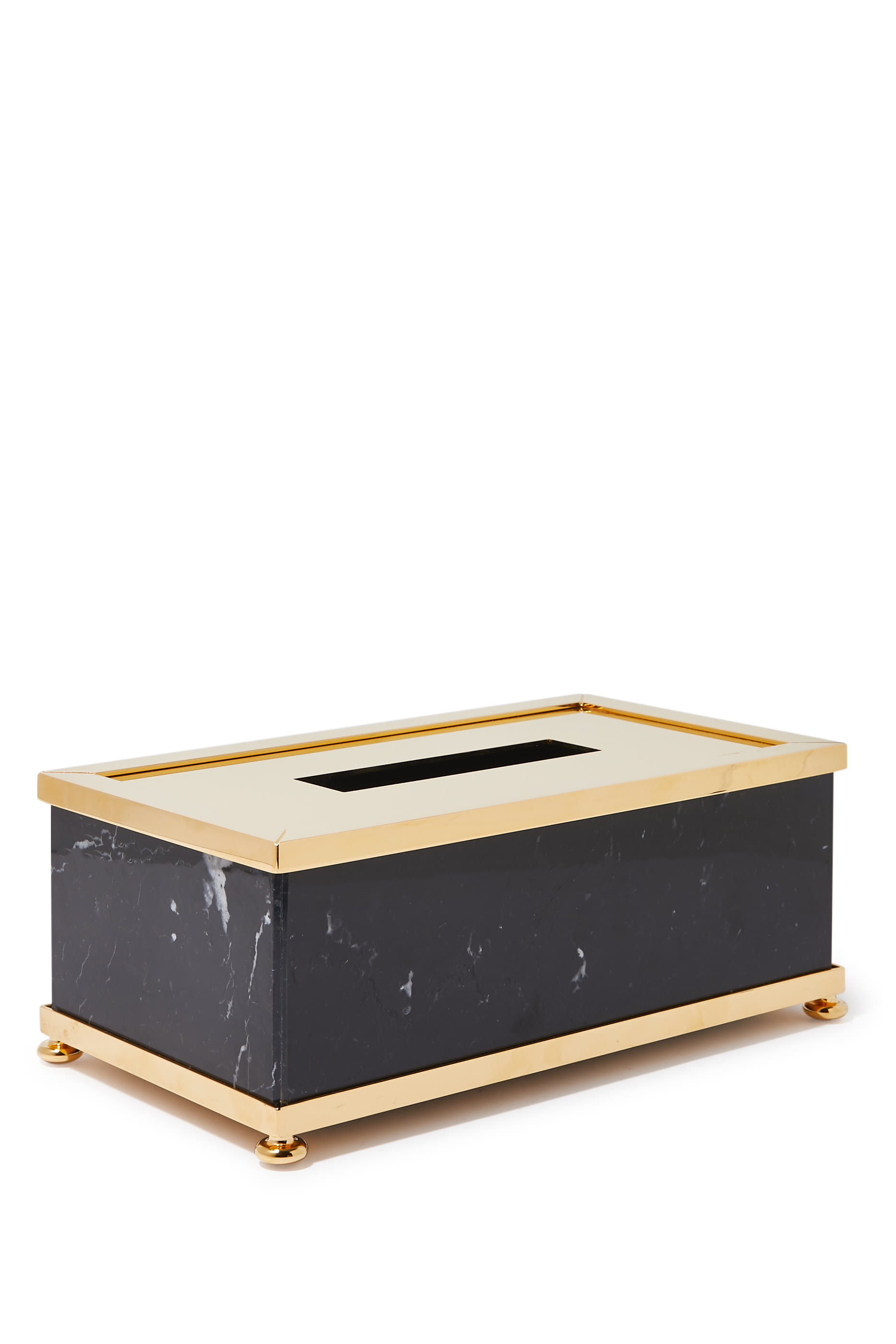 حامل مناديل رخام وذهب عيار 24