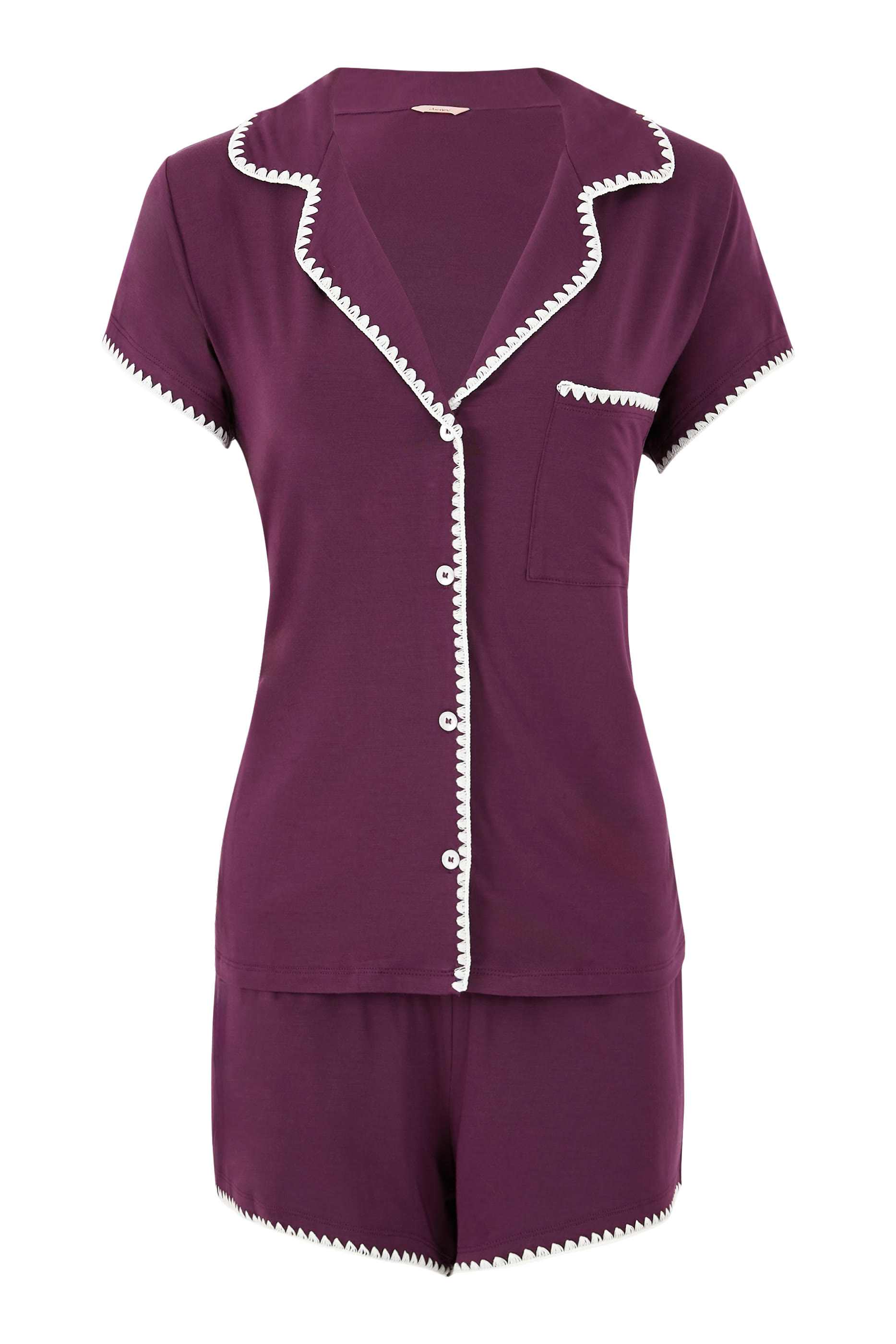 طقم بيجامة فريدا بشورت قصير قماش تينسيل مودال