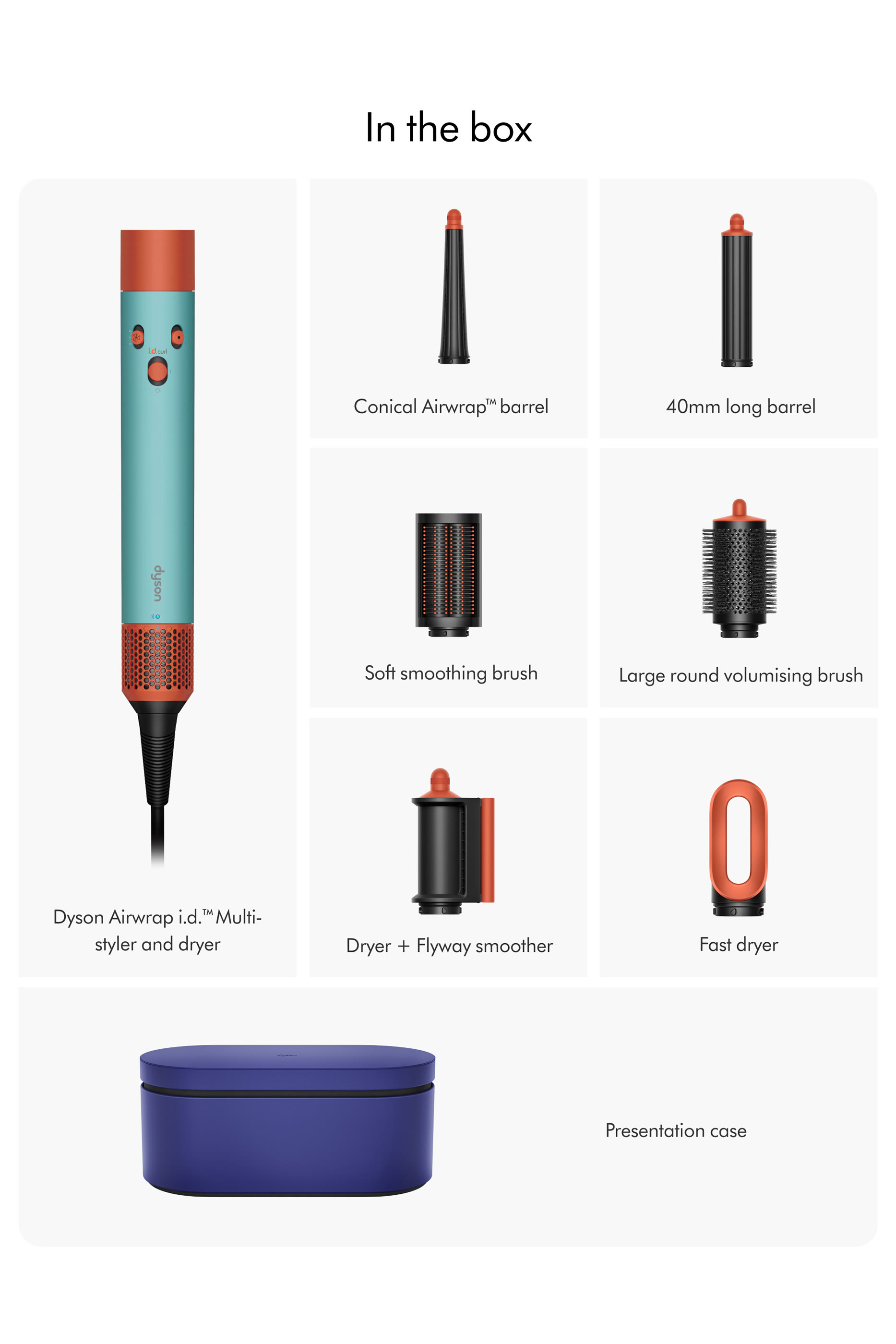مصفف ومجفف الشعر اير راب آي دي متعدد الوظائف للشعر المستقيم والمموج