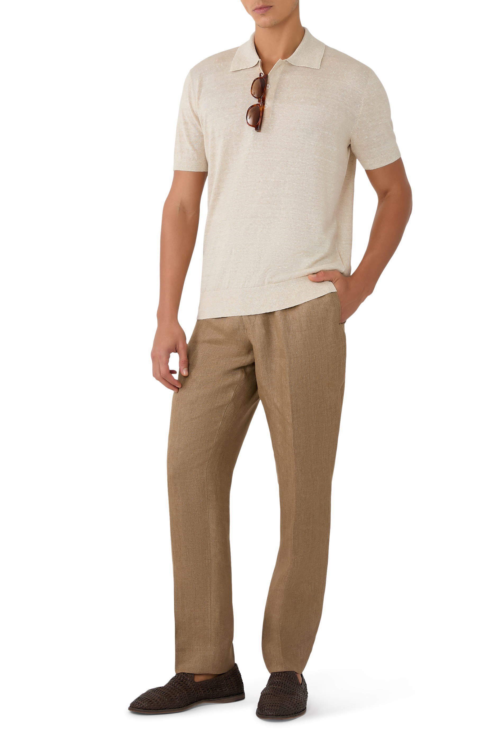 قميص بولو فيدال كتان