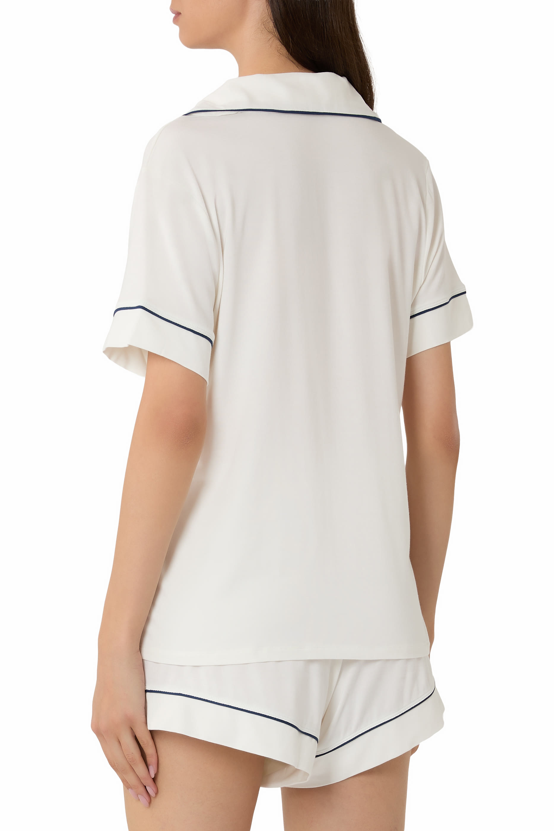 طقم بيجاما شورت جيزيل بقصة مريحة تينسيل مودال