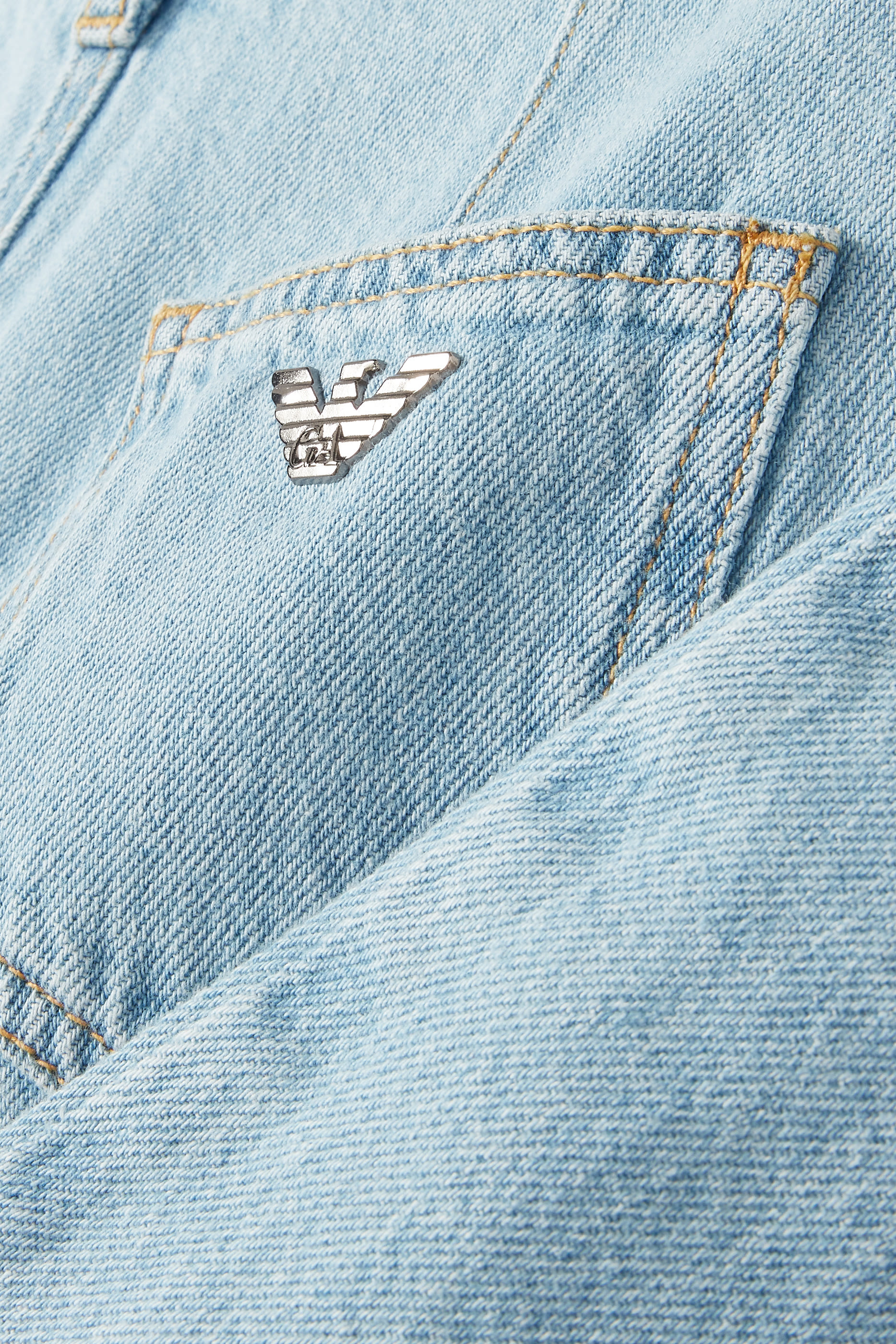 بنطال جينز دنيم بقصة ساق واسعة للأطفال