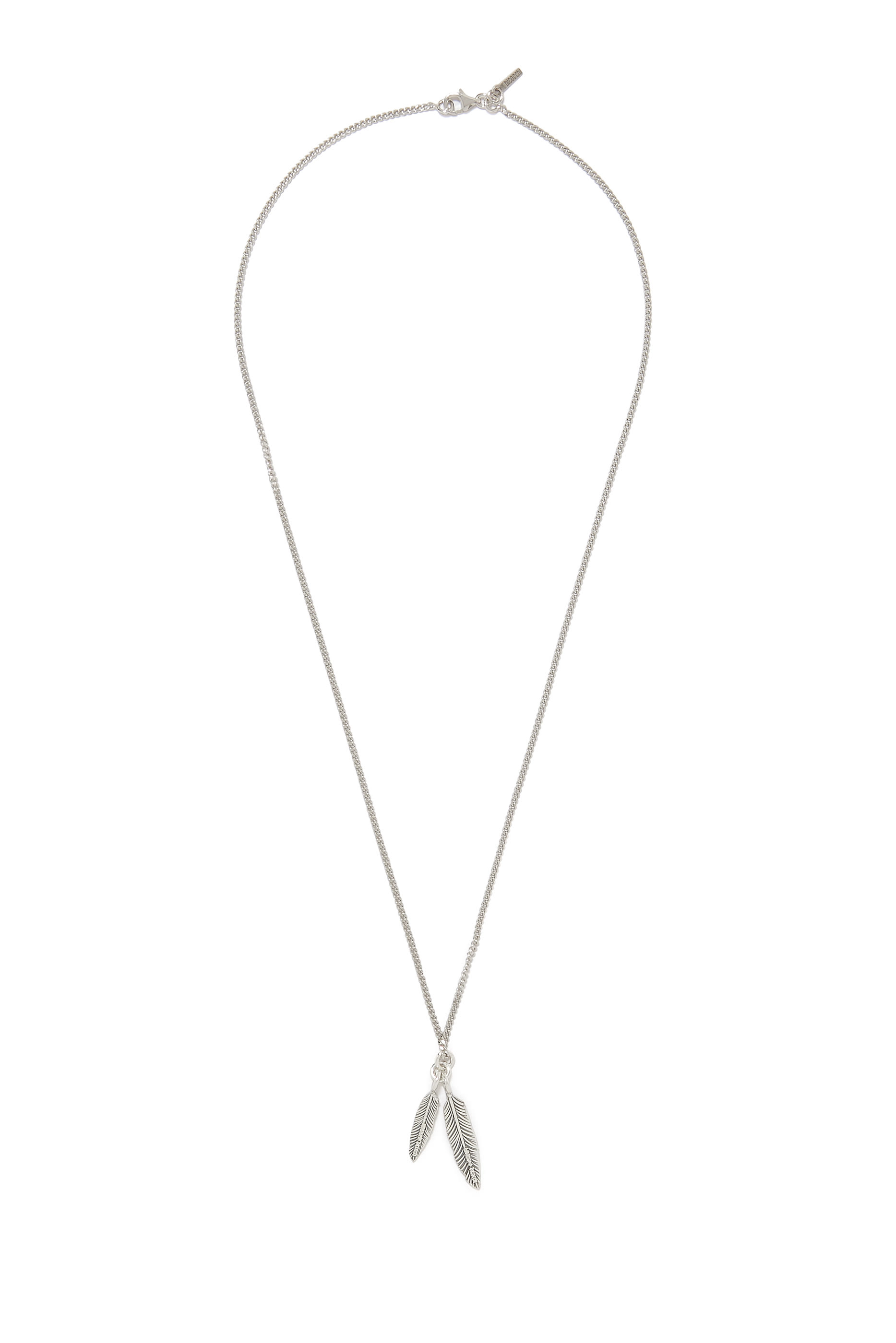 قلادة سلسلة بحلي بتصميم ريش