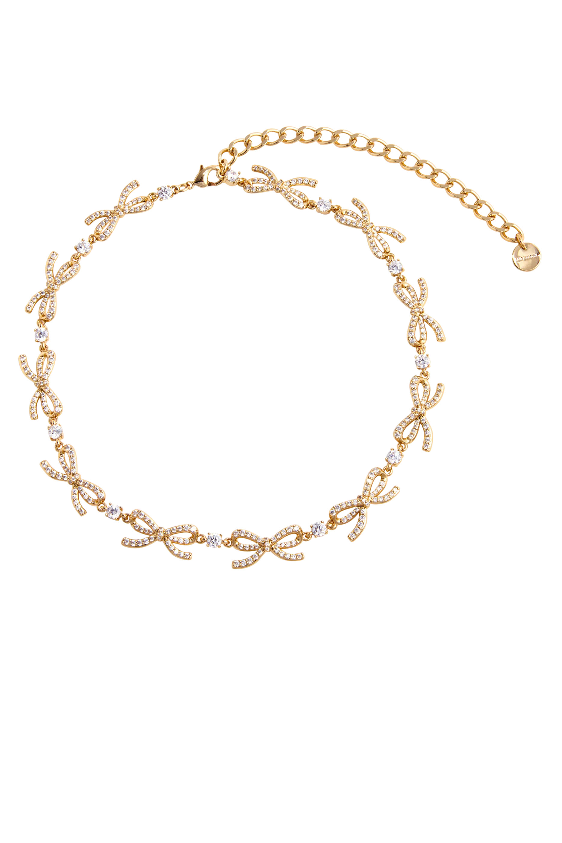 قلادة مزينة بفيونكات مرصعة بكريستال