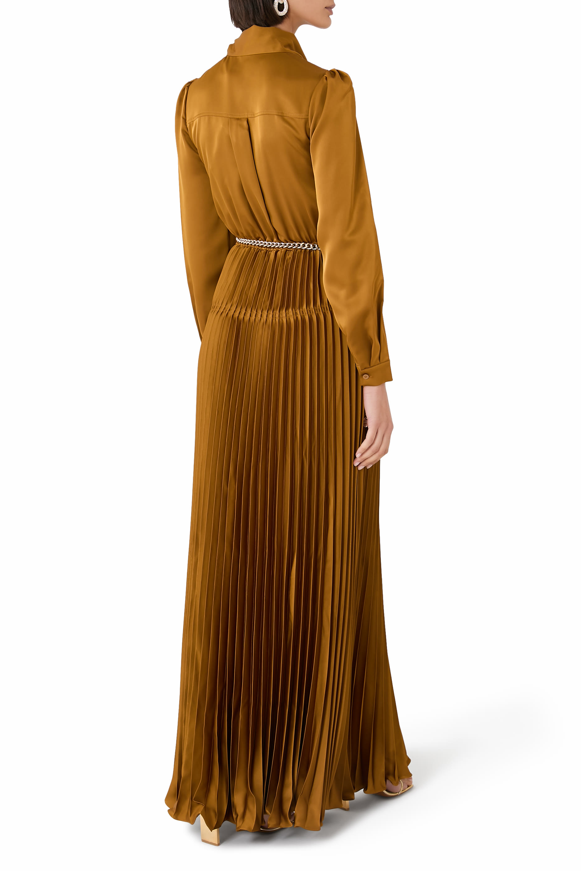 فستان بوسي طويل بفيونكة ستان